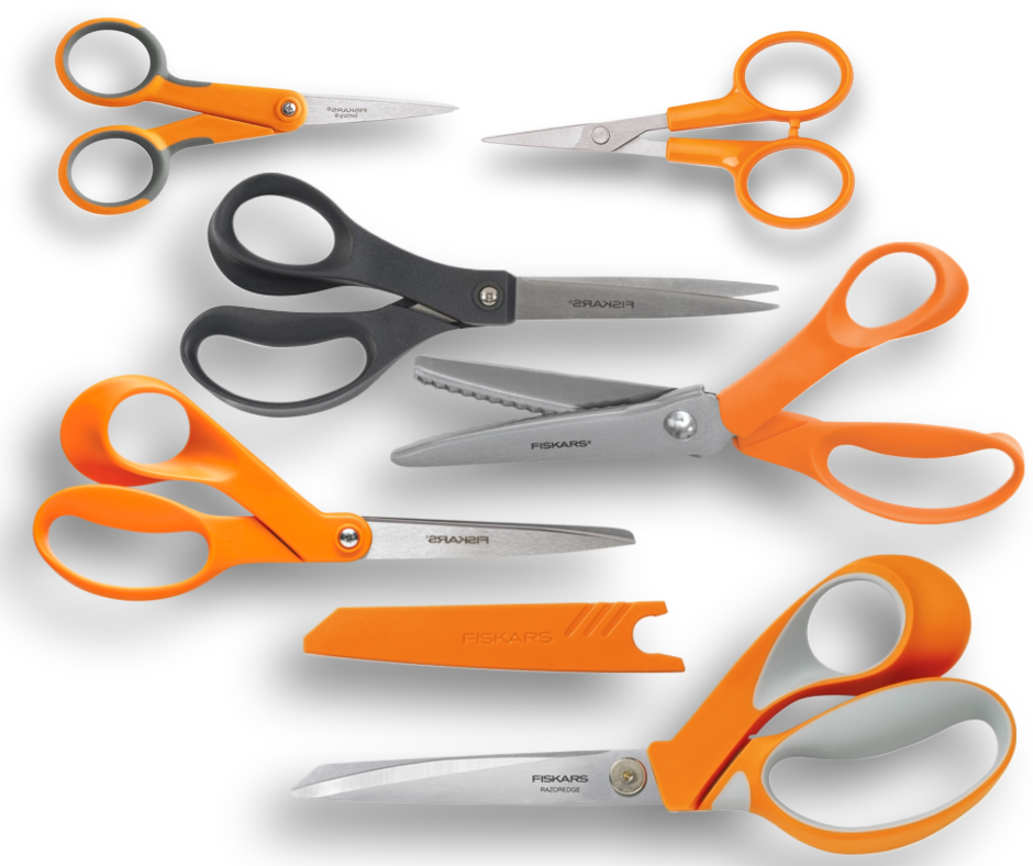 FISKARS Premium Scissors Set - 3-Pack Multipurpose Sharp Blades for Office, School, Crafting & Home Use - Comfort Grip Handles, Stainless Steel - Ideal for Paper, Fabric, Cardboard & More