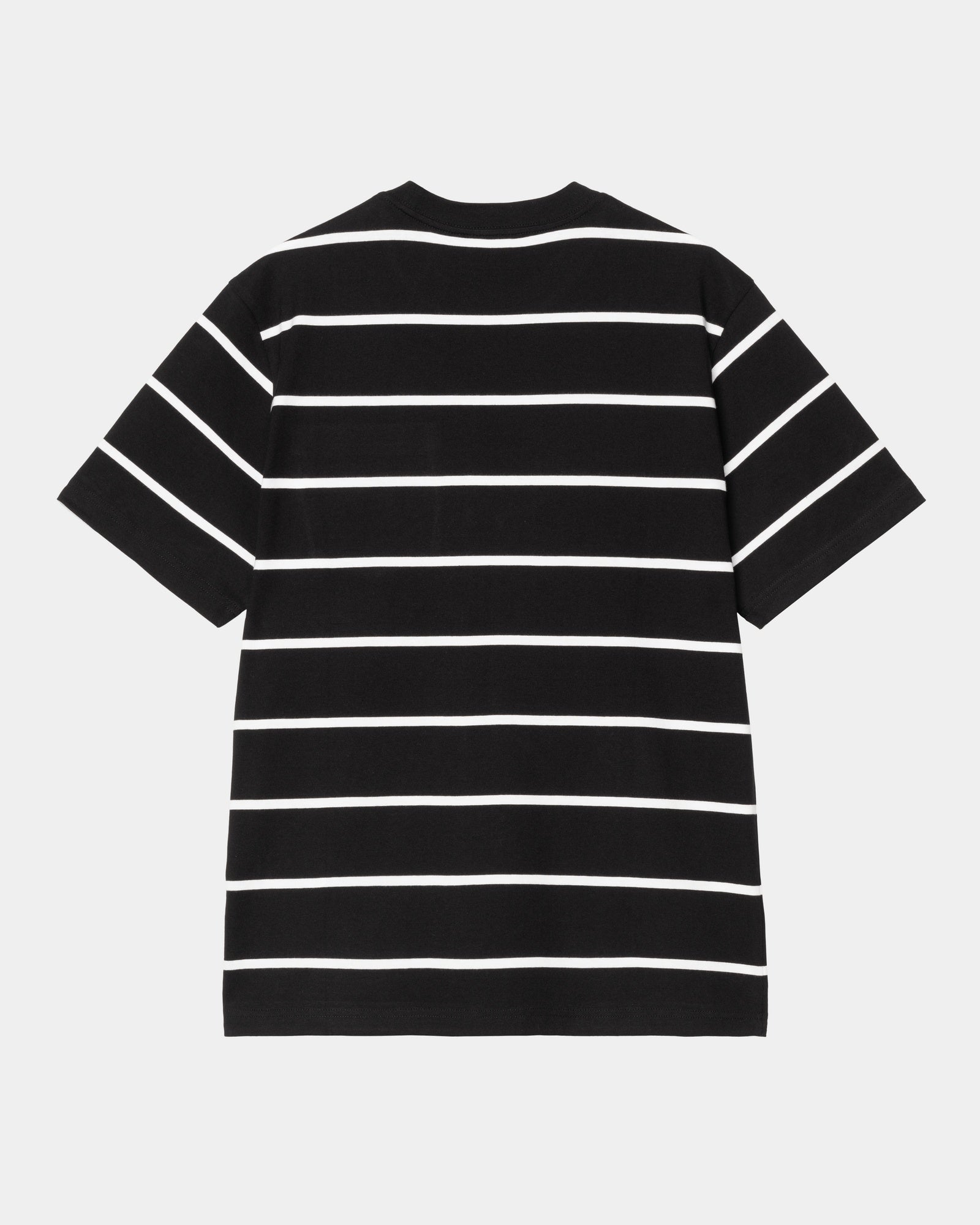Aiken Stripe Pocket T-Shirt for Men - Stylish Black Cotton Tee with Front Pocket | Casual Wear, Street Style, Everyday Outfits