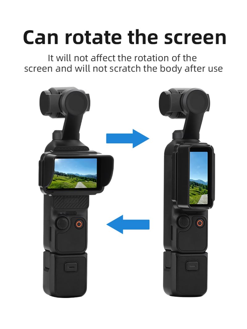 DJI Osmo Pocket 3 Sunshade Cover - Hard PC Screen Protector for Outdoor Vlogging