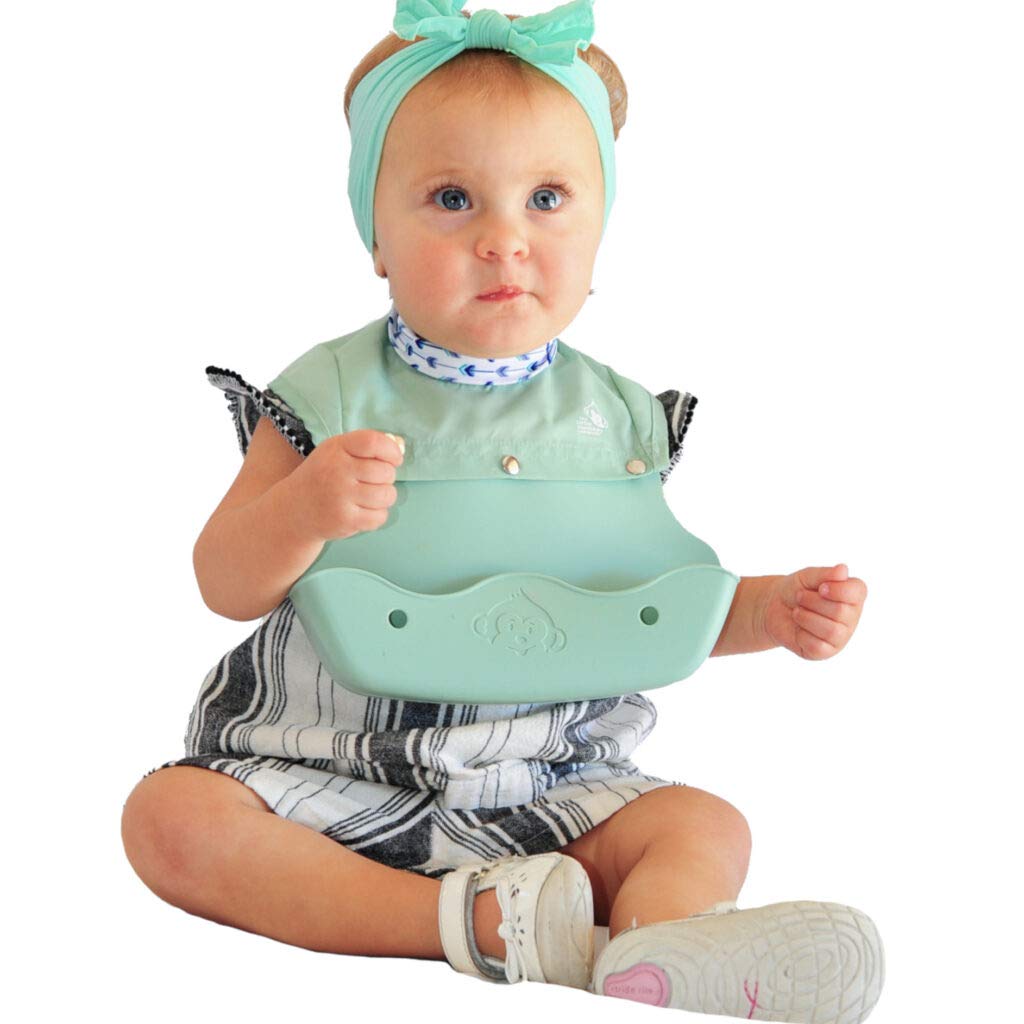 Premium Silicone Baby Bibs for Infants & Toddlers - Waterproof, Easy-Clean Feeding Bib with Adjustable Neck - Perfect for Mealtime, Travel & Daycare Use