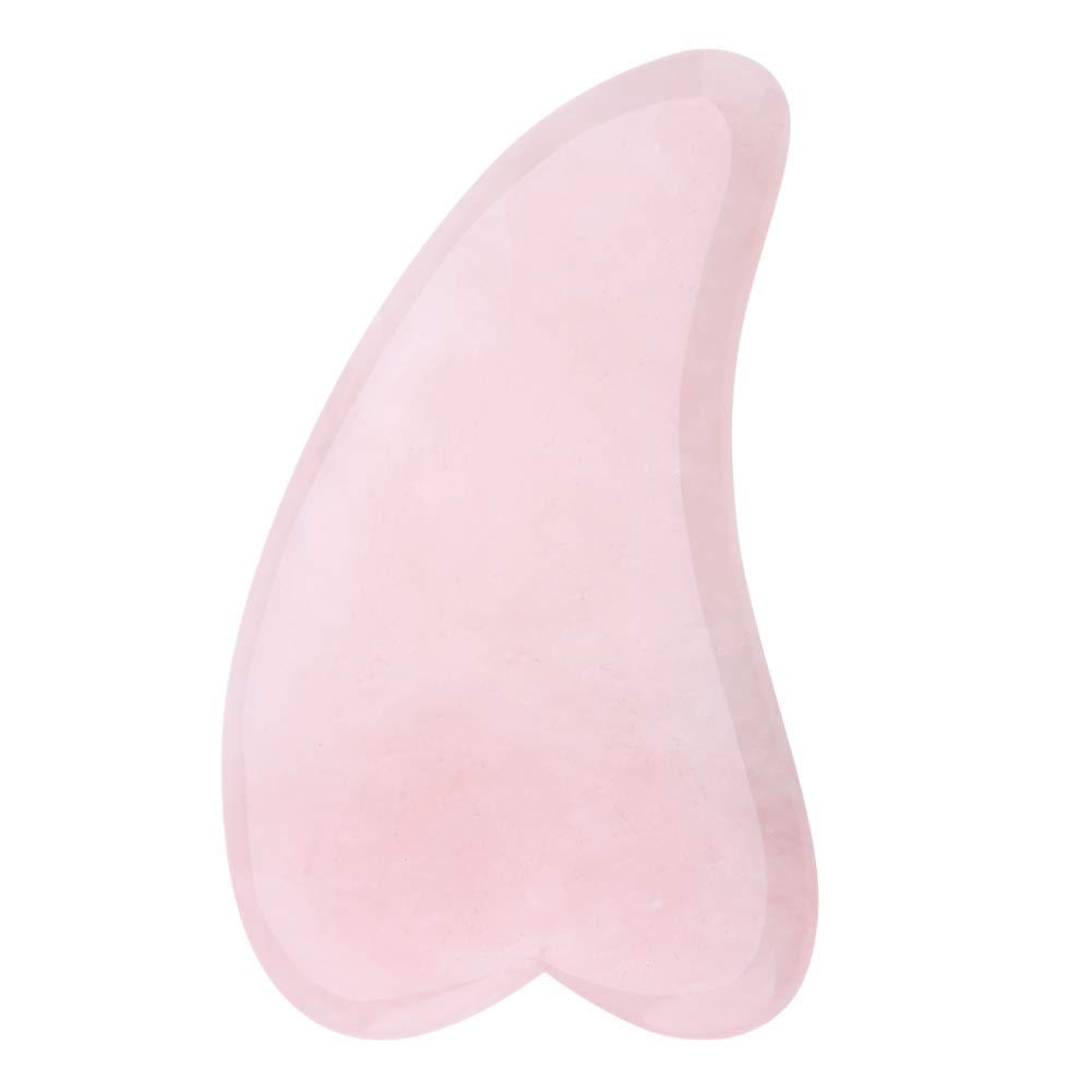 Premium Rose Quartz Gua Sha Massage Tool - Natural Stone Facial Scraping Board for Skin Care, Lymphatic Drainage & Relaxation | Perfect for Home Spa, Self-Care Routine & Holistic Wellness