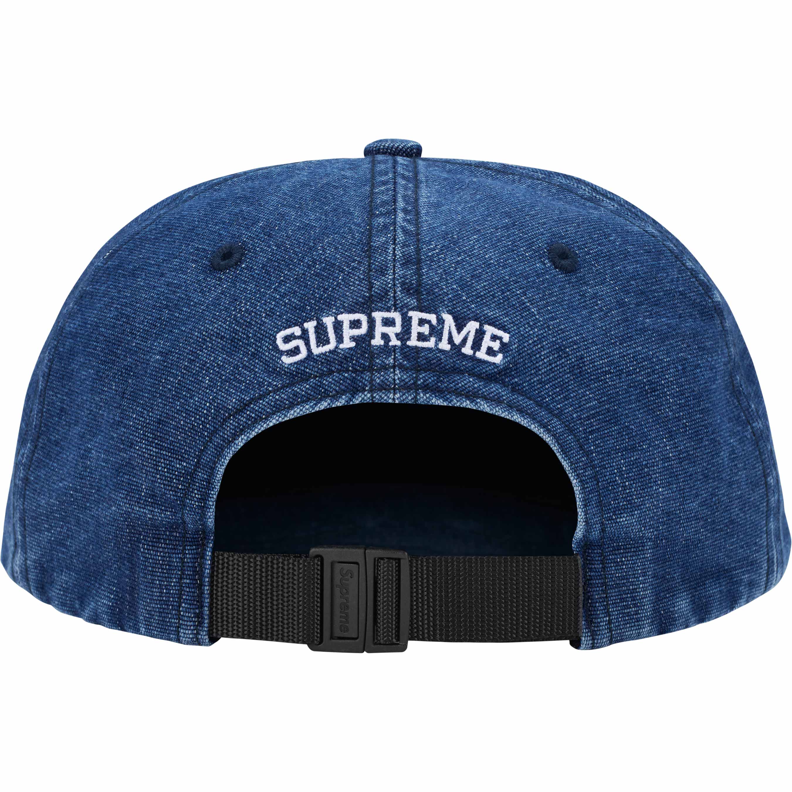 Supreme Cordura® Denim Small Box 6-Panel Hat - Blue Baseball Cap for Men & Women | Streetwear Fashion, Urban Style, Outdoor Activities