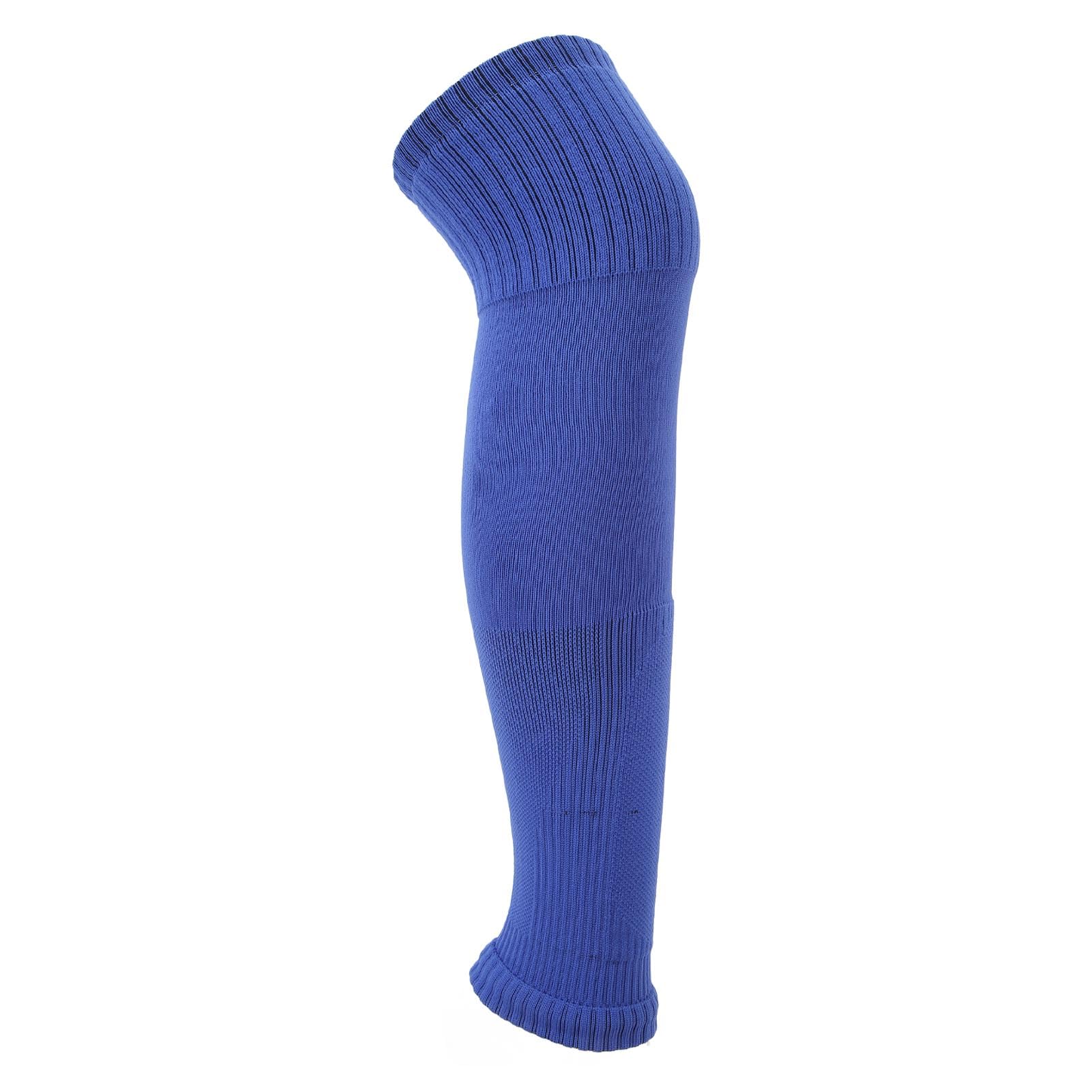 Breathable Football & Cycling Leg Sleeves - Ergonomic One-Size Pull-On Sports Compression Sleeves (Blue) for Running, Basketball & Workout Recovery