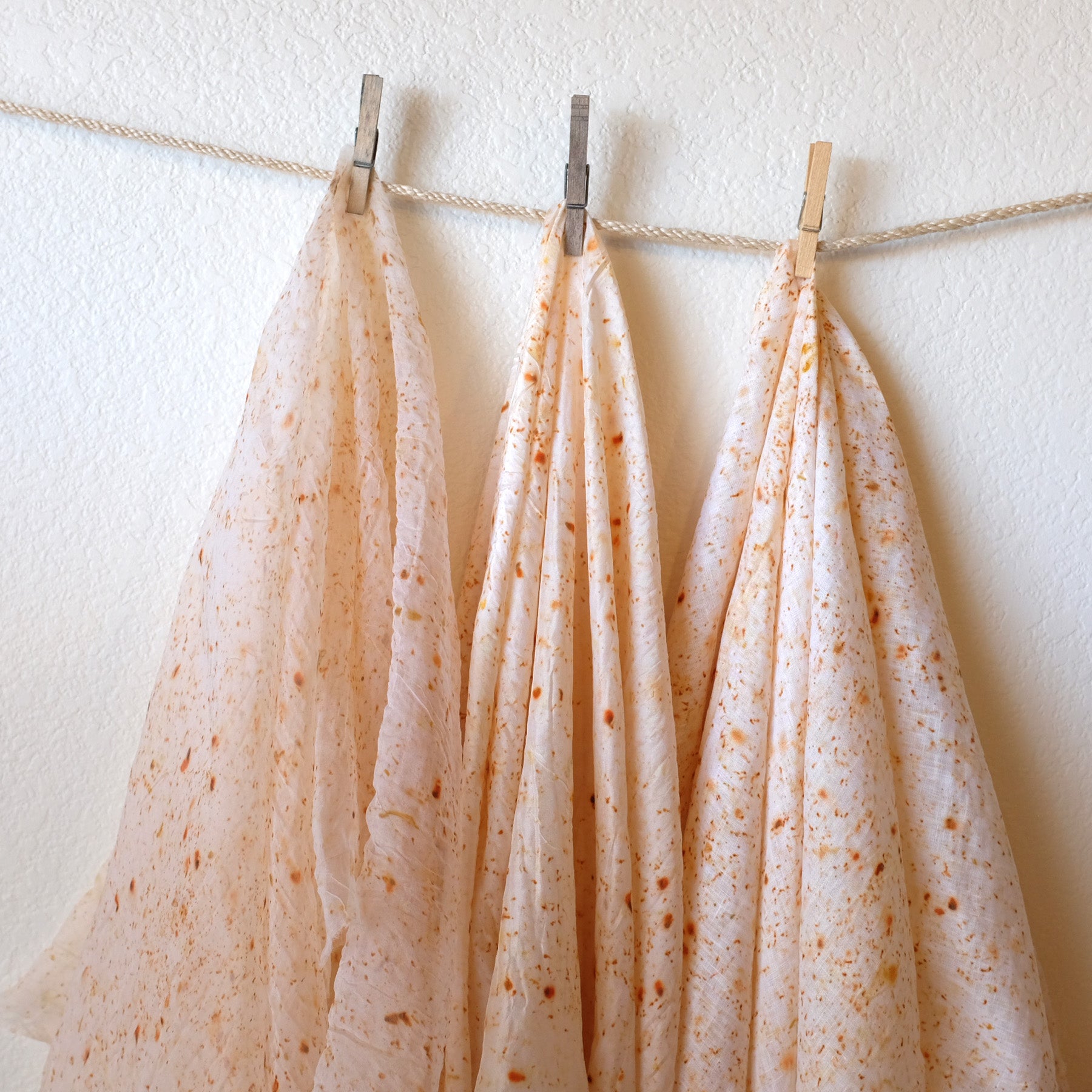 Organic Natural Dyed Eco-Friendly Printed Fabric - Sustainable & Non-Toxic for DIY Crafts, Home Decor, and Fashion Design