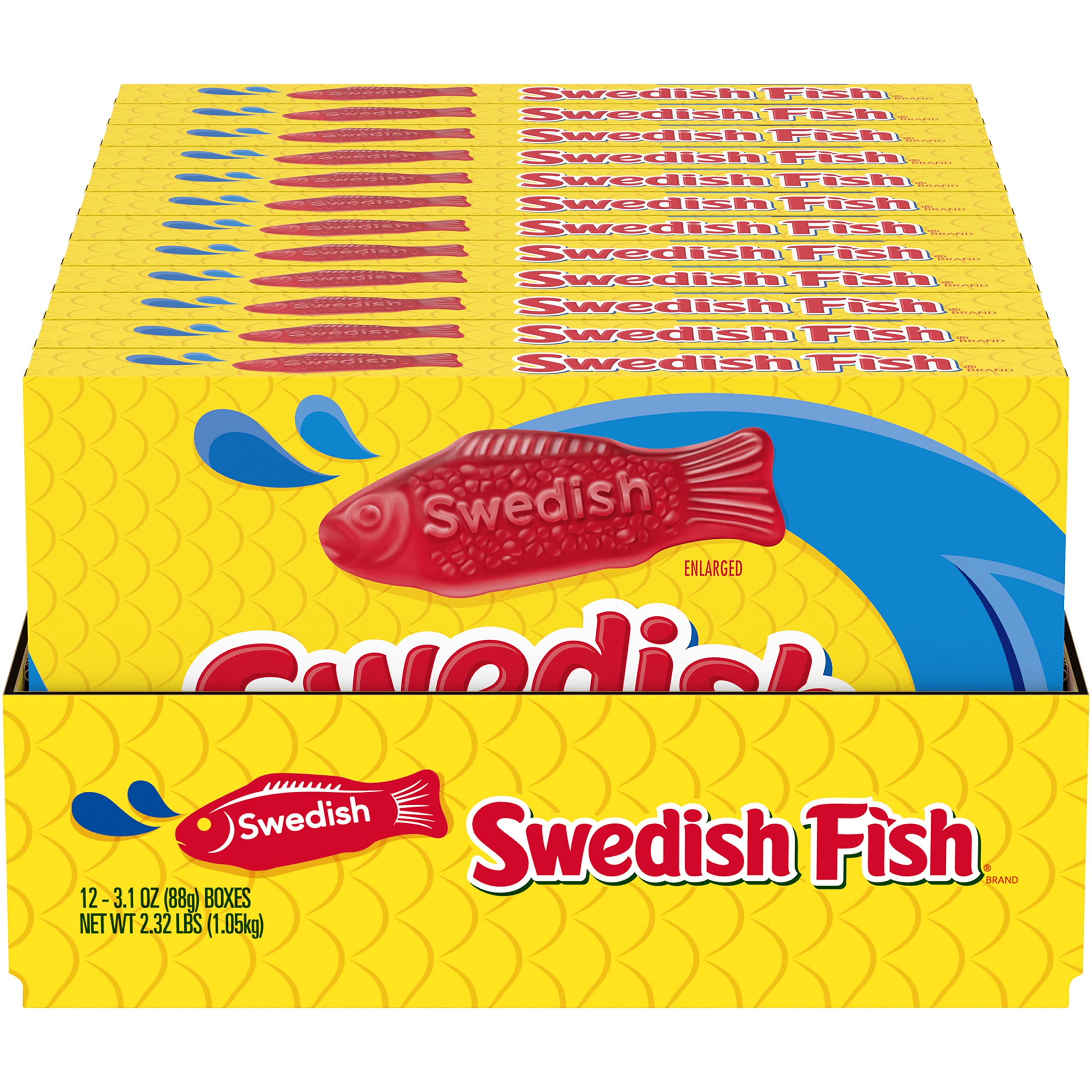 SWEDISH FISH Soft & Chewy Candy - Bulk 12 Pack (3.1 oz Boxes) - Easter Candy for Parties, Gifts & Movie Night Snacks