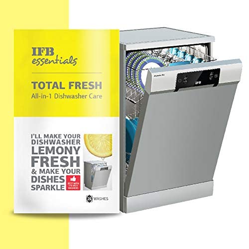 IFB Essentials Total Fresh Dishwasher Freshener - Lemon Scent, 1 Pack | Eliminates Odors & Keeps Dishwasher Fresh | Perfect for Daily Use in Kitchens & RVs