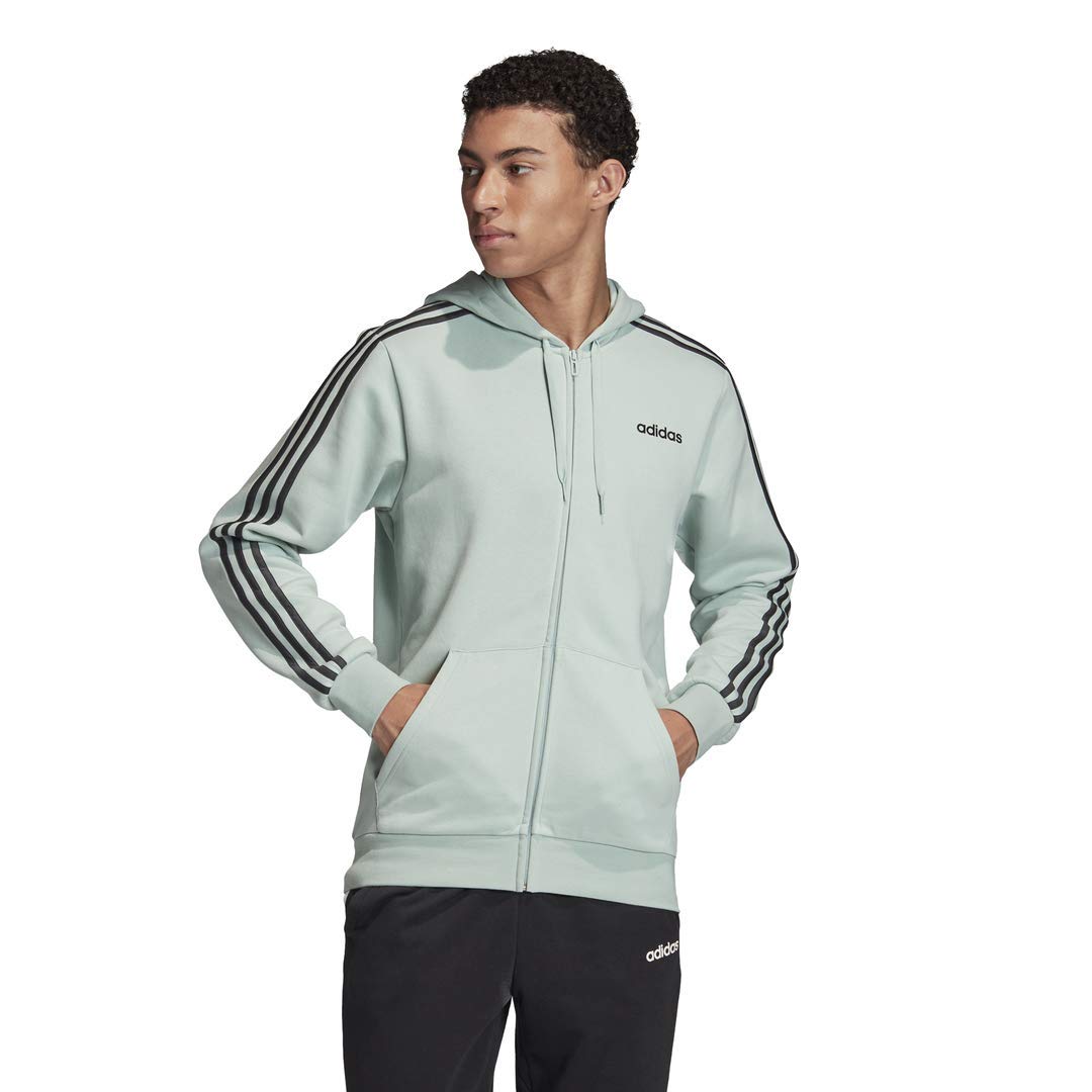 adidas Men's Essentials 3-Stripes Fleece Hoodie - Soft Warm Pullover Sweatshirt for Casual Wear, Gym & Outdoor Activities