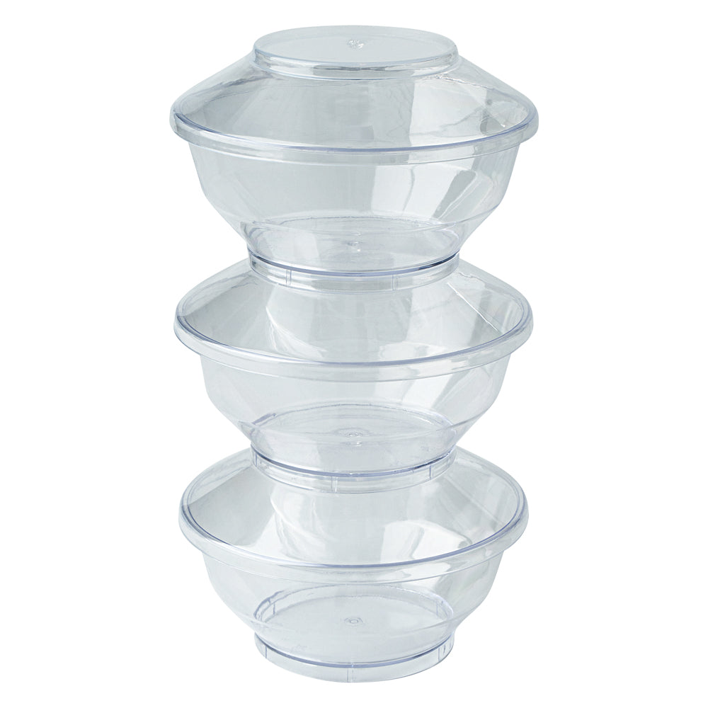 4 oz Round Clear Plastic Deli Containers with Lids - 3.25