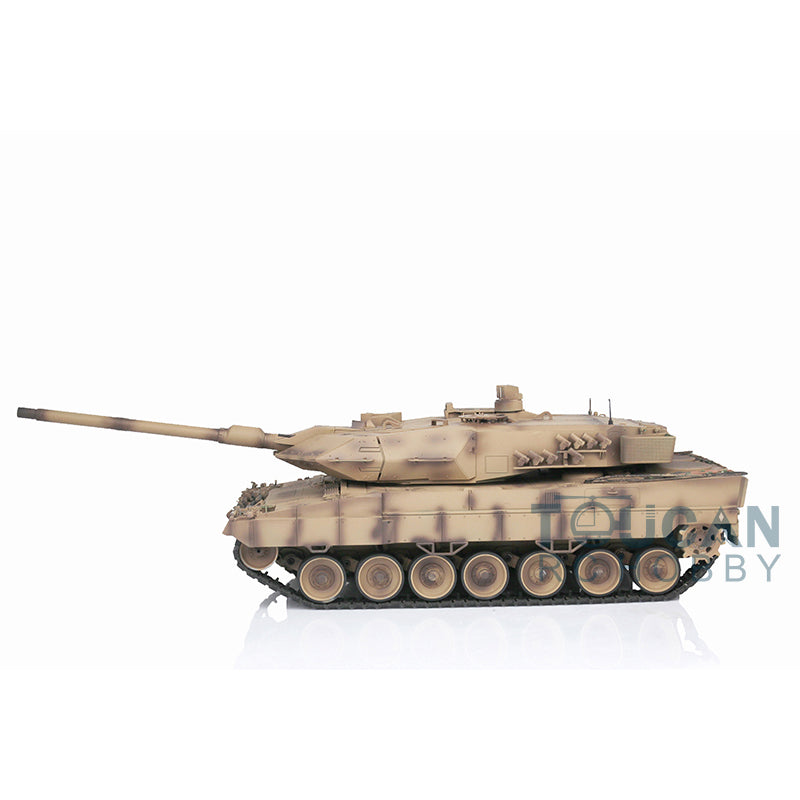 1/16 Scale Leopard 2A6 RC Tank - Full Metal RTR Electric Remote Control Military Vehicle with Smoke, Sound, Infrared Battle, Barrel Recoil & 360° Rotating Turret - Perfect for Outdoor Battles, Collection Display and RC Hobby Enthusiasts