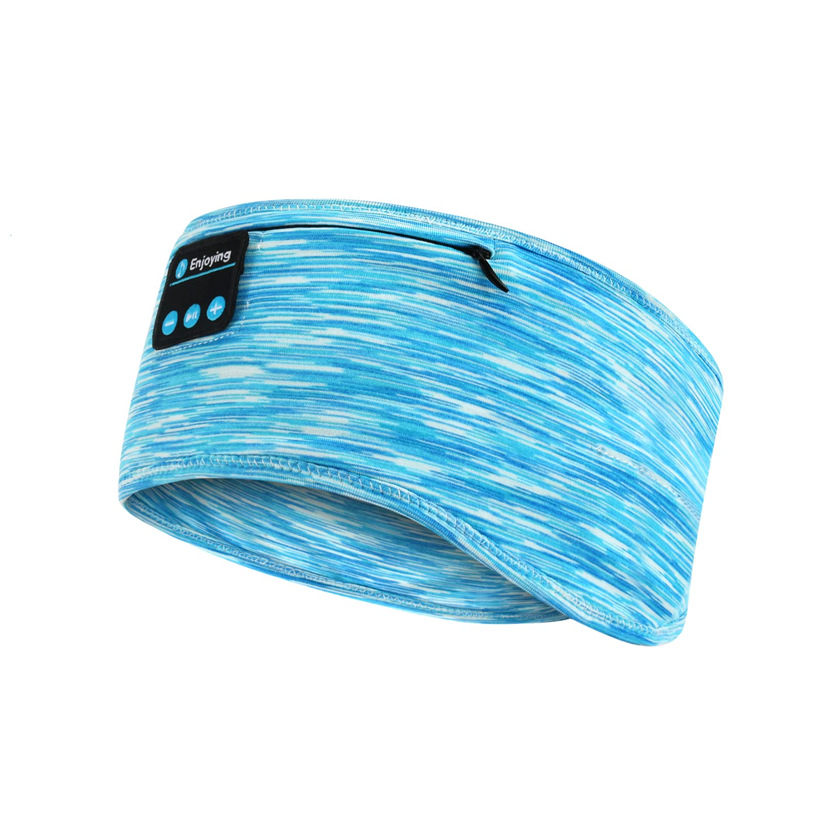 Wireless Sleep Headphones Headband with Zip Pocket - Ultra-Thin HD Stereo Speakers for Side Sleepers | Bluetooth Sports Headphones for Running, Yoga, Meditation & Relaxation (Blue) - Perfect for Nighttime Comfort & Workout Sessions