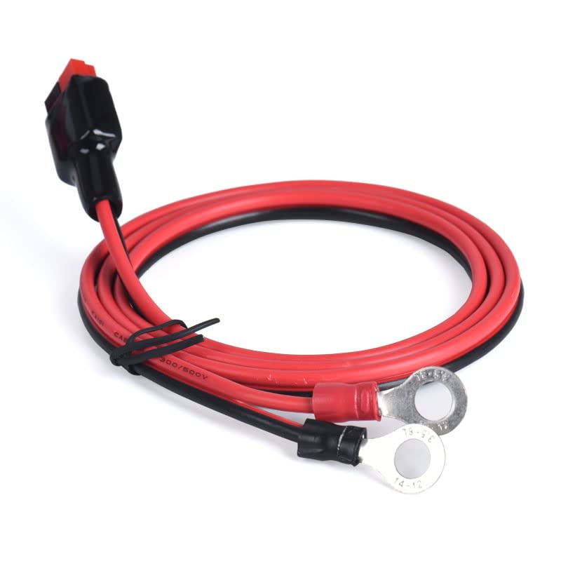 2.5mm² Solar PV Extension Cable with M8 Ring Terminal & Crocodile Clips - 30A 600V Power Battery Wire (3M) - Ideal for Solar Panel Connections, RV Batteries, and Off-Grid Power Systems