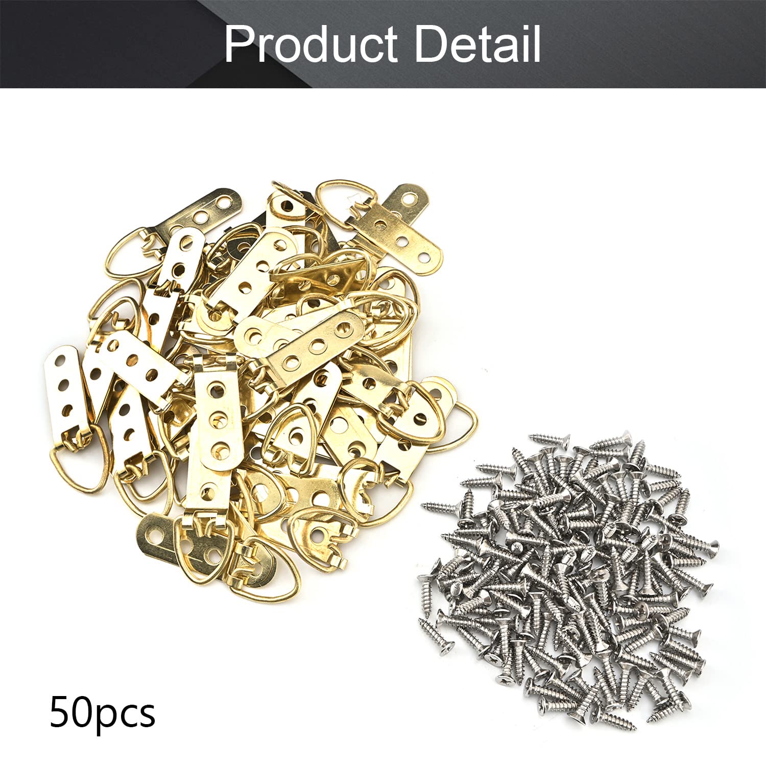 Gold Picture Frame Hooks 50PCS - 2.52