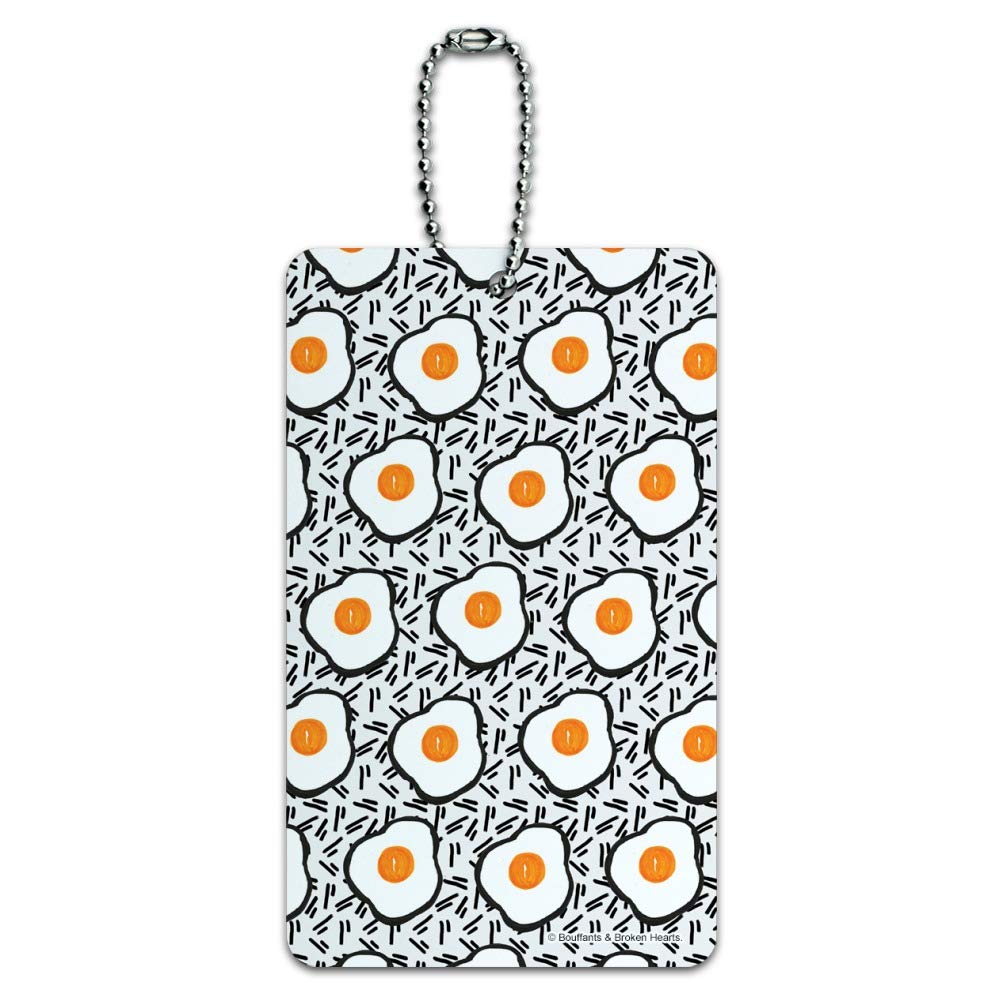 Sunny Side Up Eggs Luggage Tag - Durable Suitcase ID Card for Carry-On Bags - Perfect for Travel Identification & Airport Security
