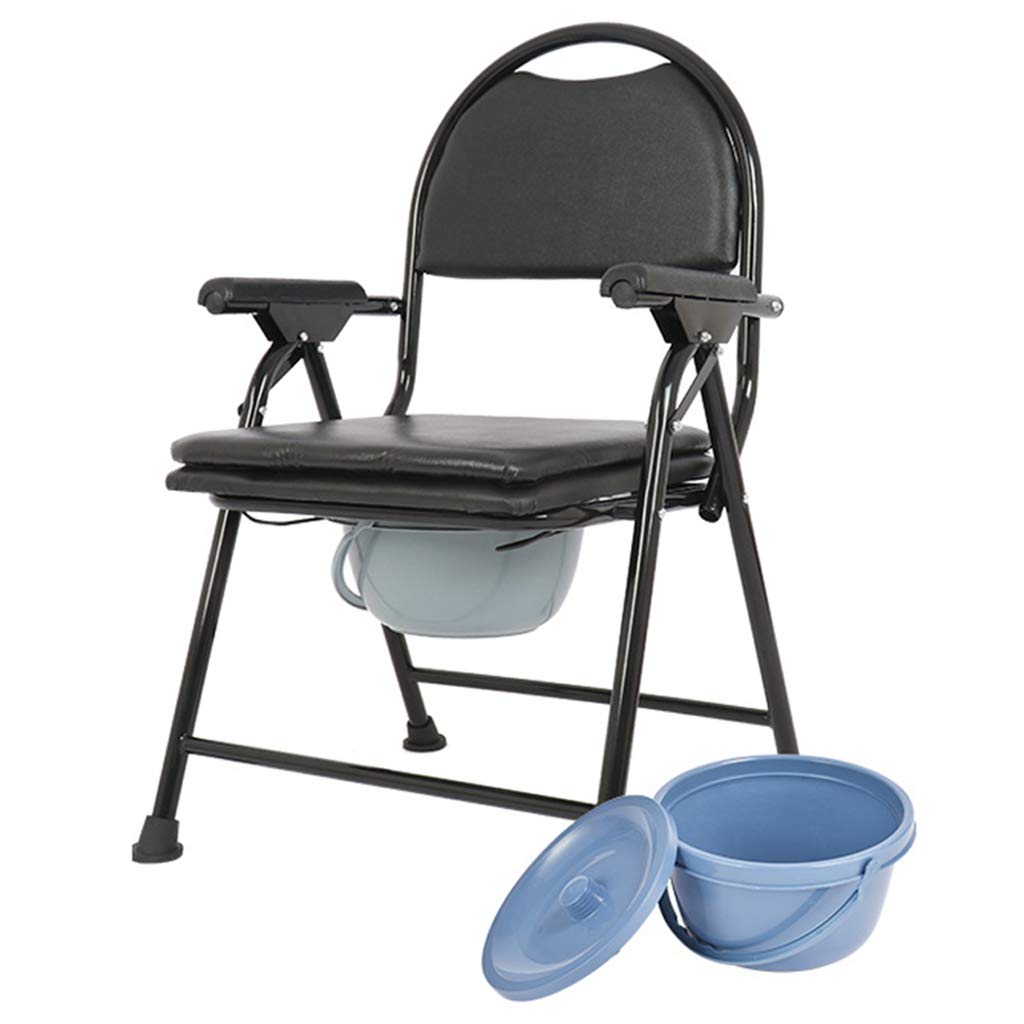 3-in-1 Heavy Duty Bariatric Bedside Commode - Medical Toilet Seat with Padded Cushion & Non-Slip Leg Pads - Shower Chair for Elderly & Disabled - Ideal for Home Care, Mobility Assistance & Bathroom Safety