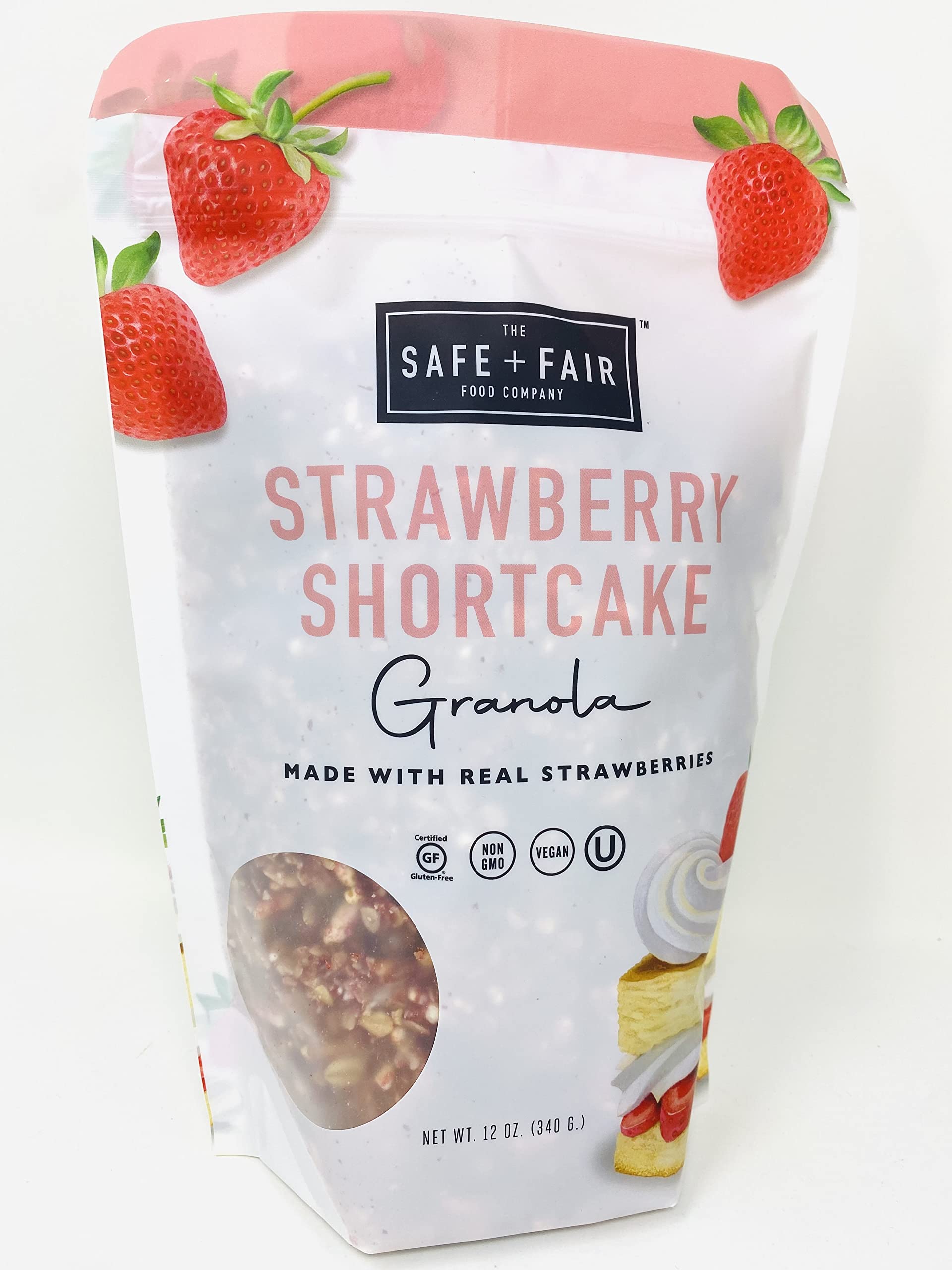 Safe + Fair Food Company Variety Bundle - Strawberry Shortcake, Banana Bread & Honeycrisp Apple Pie Granola (12oz) | Healthy Breakfast Snacks for Kids, Office & Travel | Gluten-Free, Non-GMO