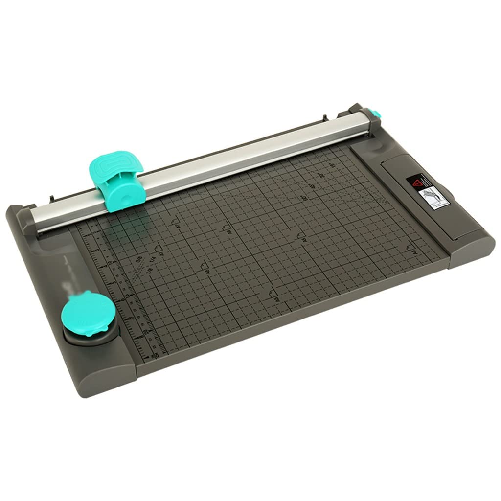 PDGJG A4 4-in-1 Rotary Paper Trimmer & Cutter with Wave & Dotted Line Blades - Scrapbooking, Crafting, Office Use (Blue, 256x425x65mm) - Perfect for DIY Projects, Card Making, and Photo Albums