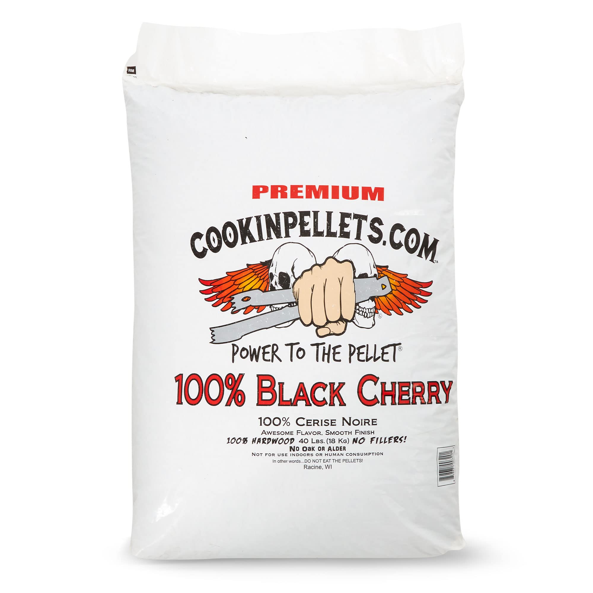 Premium All-Natural Black Cherry Hardwood Pellets for Smoker & Grill - 40 lb (2 Pack) - No Bark or Fillers - Perfect for BBQ, Smoking Meat, Vegetables & Seafood - Ideal for Backyard Grilling, Camping & Outdoor Cooking