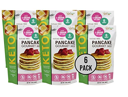 Too Good Gourmet 6 Pack Keto Pancake Baking Mix Kit | Sugar-Free, Grain-Free, Low Carb Pancake Mix | All Dry Ingredients Included | Easy DIY Pancakes for Breakfast, Brunch & Keto Diet