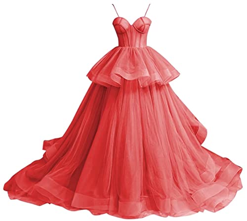 Sweetheart Tulle Prom Dresses for Women - Long Ball Gowns Formal Evening Gowns with Princess Style | Perfect for Homecoming, Prom Night, Wedding & Special Occasions