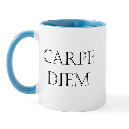 White/Blue Inside - CARPE DIEM Mug