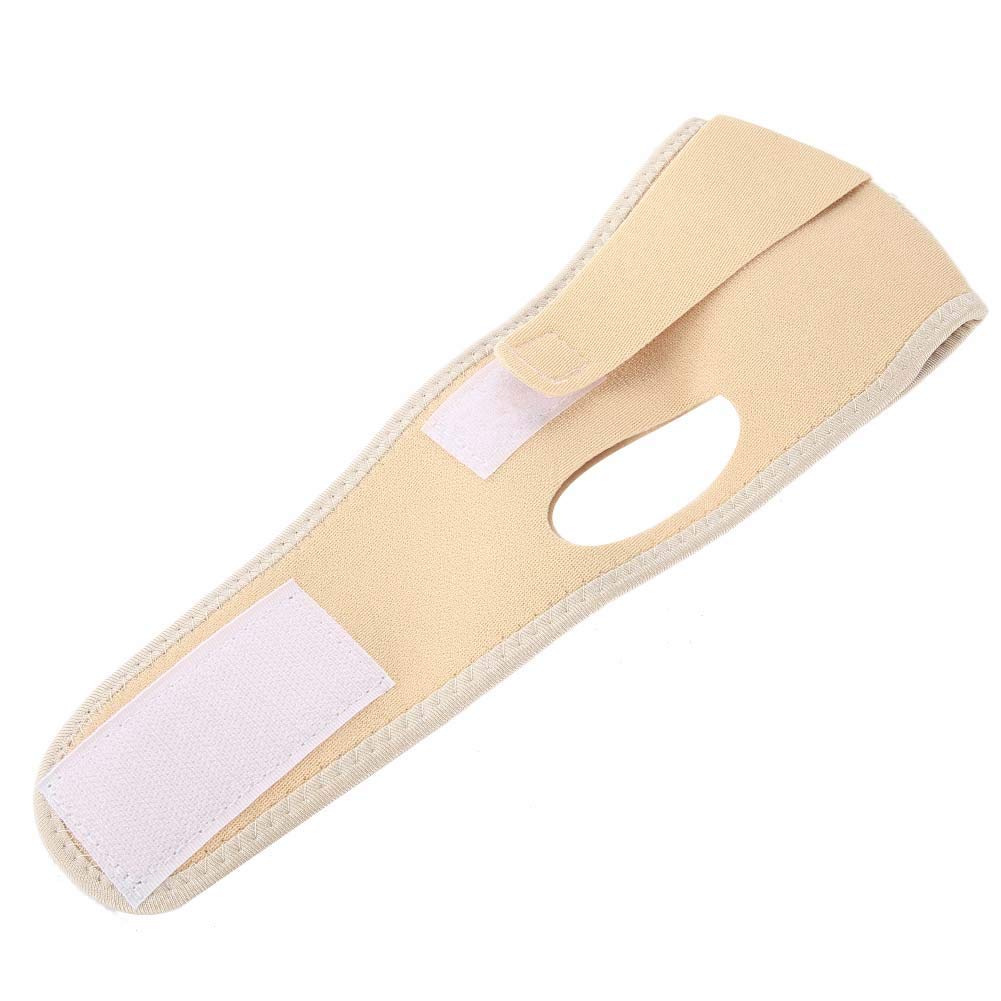 V-Line Face Lifting Bandage - Double Chin Reducer & Cheek Lift Up Mask for Facial Slimming & Anti-Wrinkle - Skin Tightening Correction Belt (Beige) - Perfect for Home Spa, Night Care & Post-Surgery Recovery
