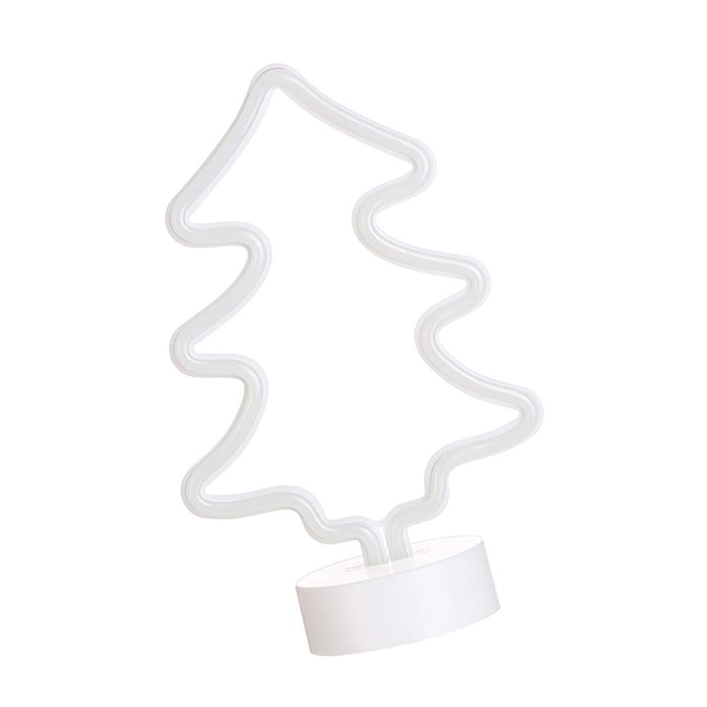SOLUSTRE Neon LED Christmas Tree Light - Desktop Holiday Decor, Merry Christmas Neon Sign, Party & Home Decoration for Festive Nights & Seasonal Cheer