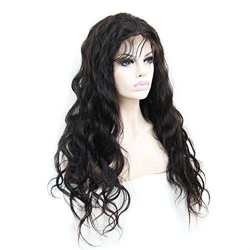 VRwig Unprocessed 100% Peruvian Virgin Hair Body Wave Full Lace Front Wigs - 10 Inch Natural Black Human Hair Wigs for Women | Perfect for Daily Wear, Cosplay, and Special Occasions
