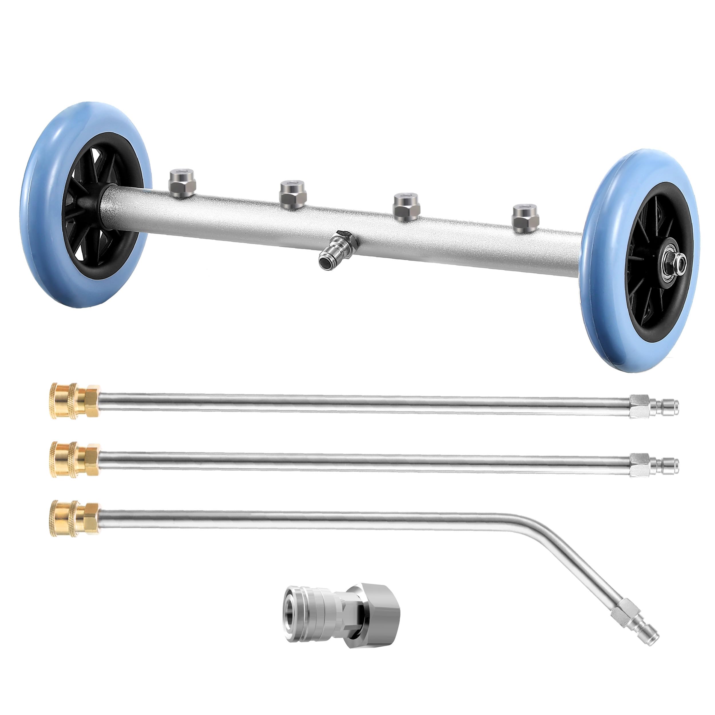 16 Inch RIDGE WASHER Undercarriage Pressure Washer for Cars & Trucks - 4000 PSI High-Power Car Wash Cleaner with 3 Extension Wands - Ideal for Home Garage, Auto Detailing & Fleet Cleaning