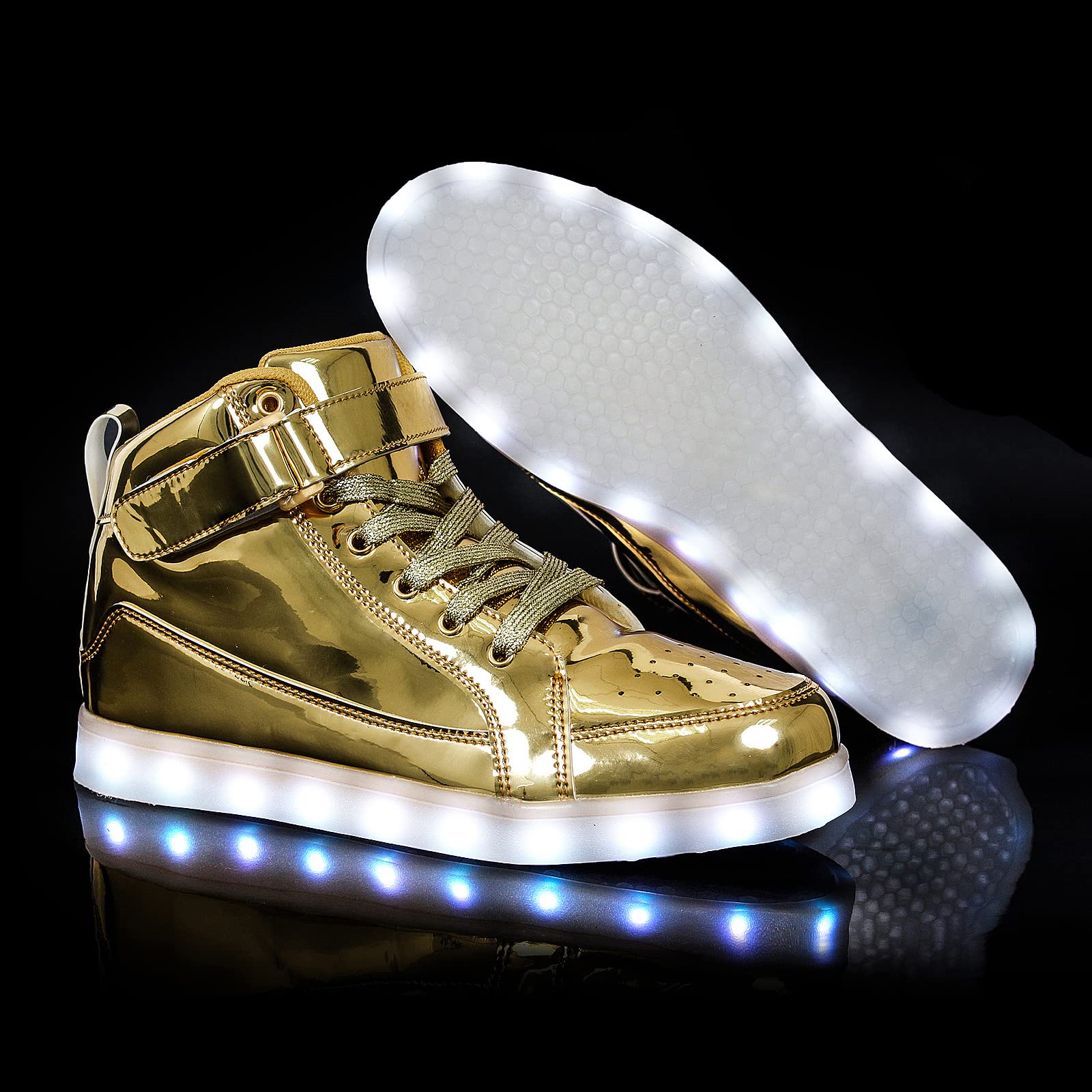 **IGxx LED Light Up Shoes for Kids - High Top Glowing Sneakers for Boys & Girls - Fashionable & Fun for Nighttime Play, Parties & Outdoor Activities**