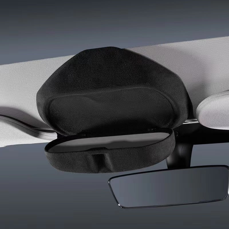 Premium Custom Fit Alcantara Sunglass Holder for Tesla Model 3 (2024) & Model Y - Luxury Car Accessories for Sunglass Storage & Organization