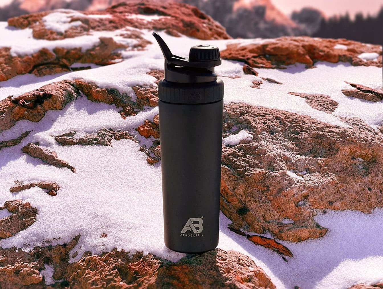 Premium Insulated Stainless Steel Protein Shaker Bottle - 26oz Cryo Shaker Cup with Turbulent Mixing Technology for Smooth Protein & Pre-Workout Drinks - No Blender Ball Needed - Nightfall Purple - Perfect for Gym, Fitness & Post-Workout Recovery