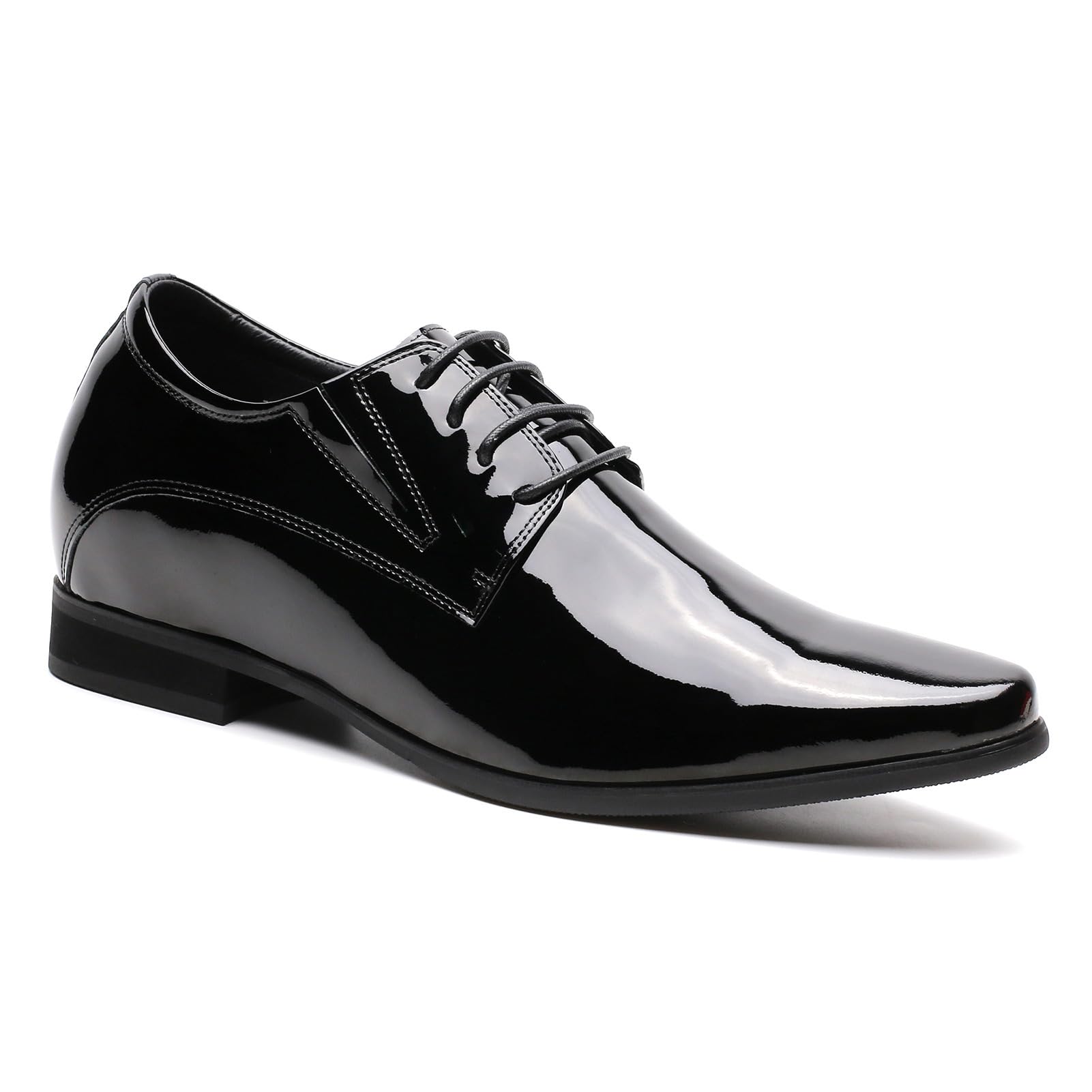 CHAMARIPA Men's Invisible Elevator Shoes – Lace-Up Leather Oxford Dress Shoes for Height Increase | Formal & Tuxedo Wear | Perfect for Business, Weddings & Special Occasions