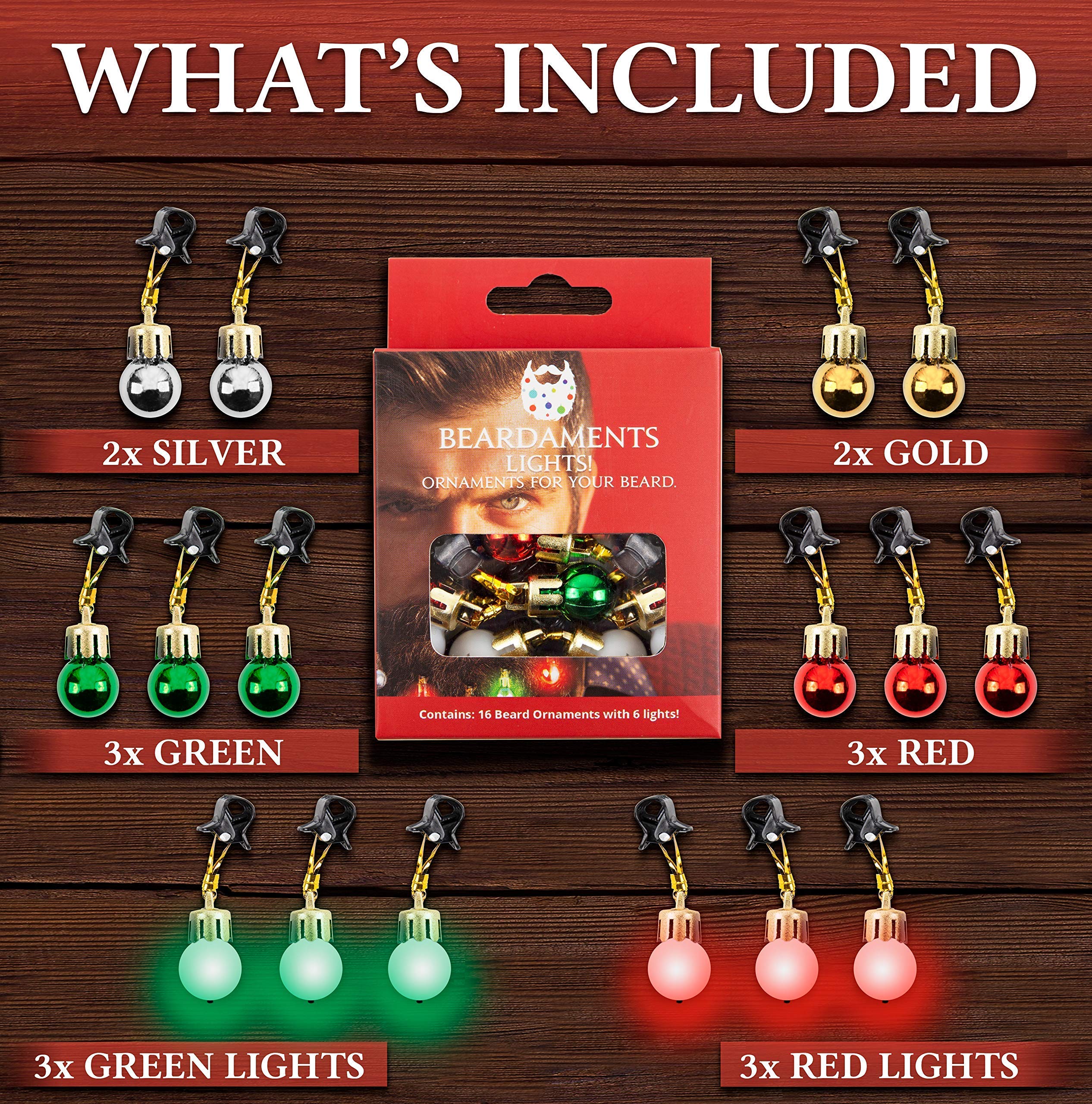 Beard Lights and Hair Lights Bundle - 16pc Beard & Hair LED Lights for Styling & Grooming | Perfect for Barbers, Salons & DIY Home Use