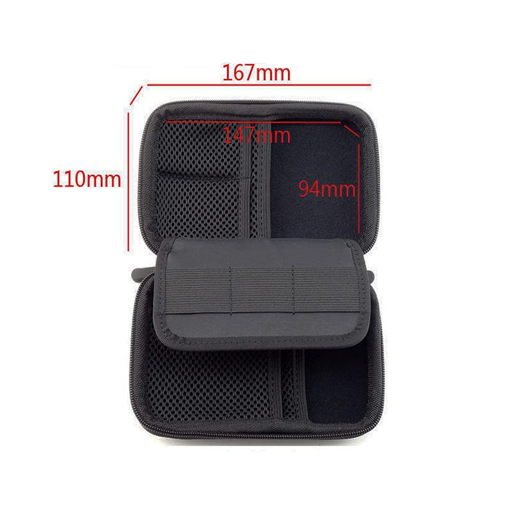 Premium Black Electronics Organizer Case - Digital Storage Bag for Power Bank, Hard Drive & Cables | Travel-Friendly Accessory for Tech Gear & Cable Management | Perfect for Business Trips, Daily Commute & Home Office Organization