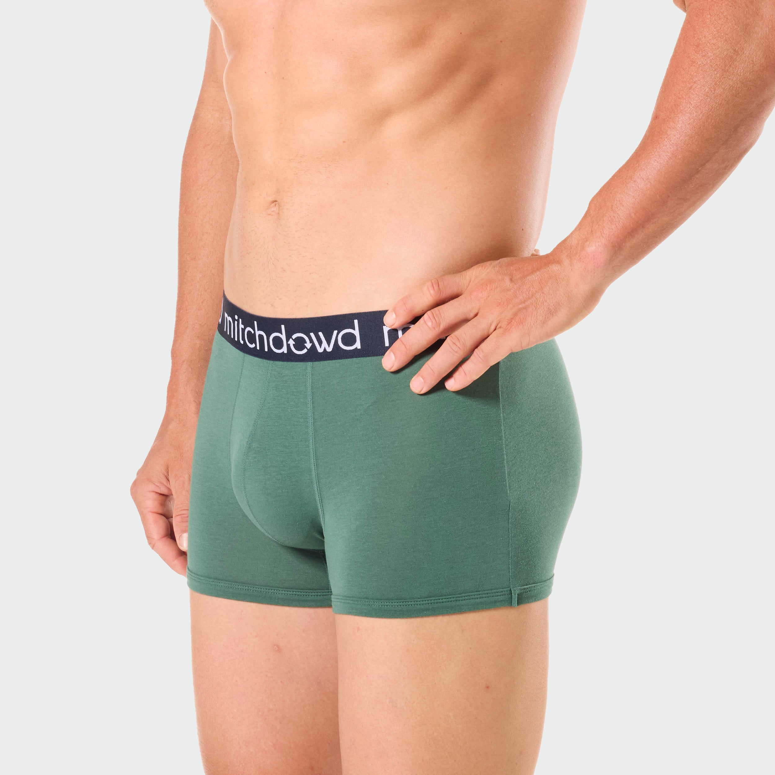 Men's Bamboo Trunk Underwear 2-Pack - Soft Breathable Boxer Briefs for Men, Comfortable & Moisture-Wicking, Navy Blue - Perfect for Daily Wear, Workout & Travel