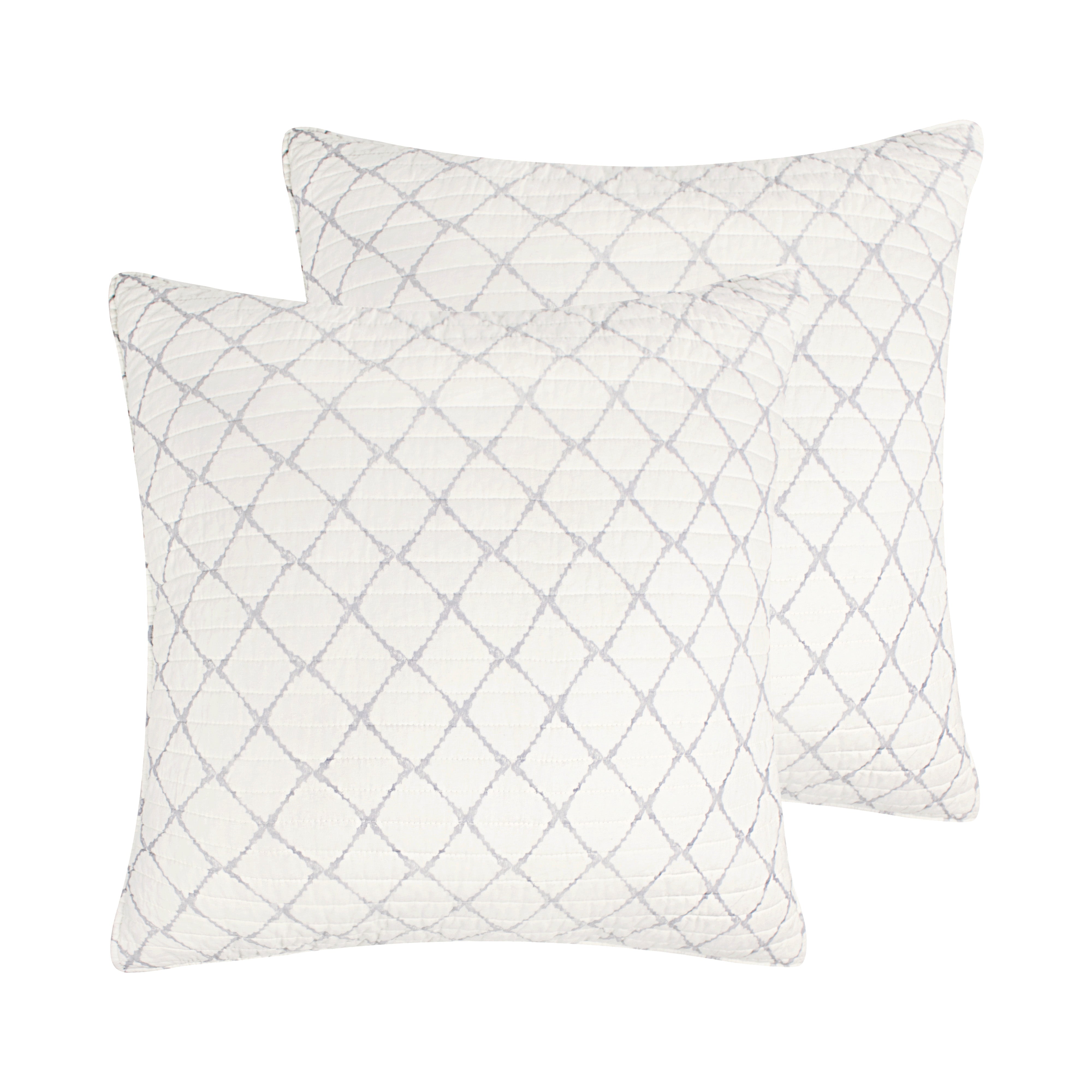 Becker Euro Sham Pillowcase Set of 2 - Premium 100% Cotton Decorative Square Pillow Covers for Sofa, Bed & Couch - Home Decor & Living Room Accessories