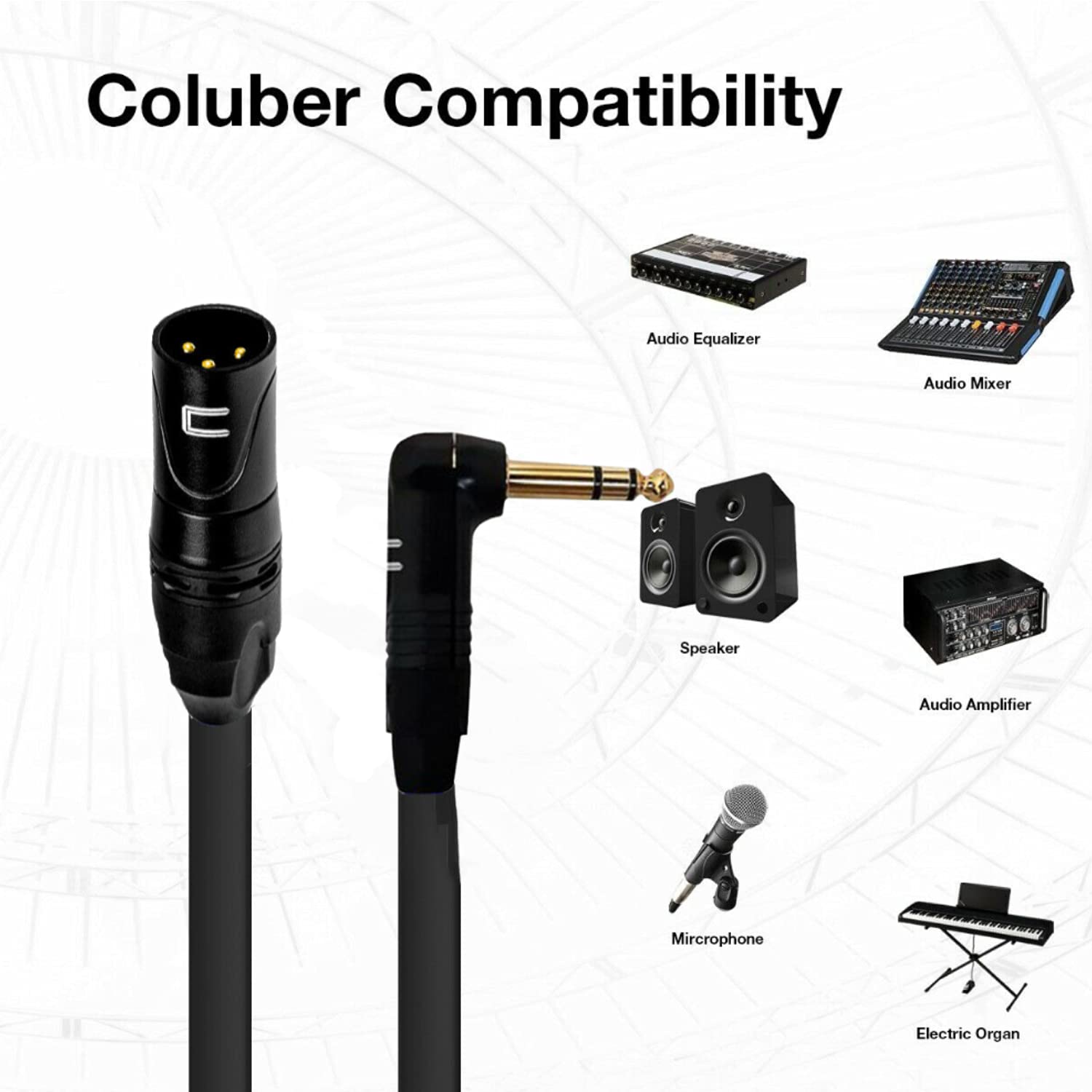 Premium Balanced XLR Male to Right Angle 1/4