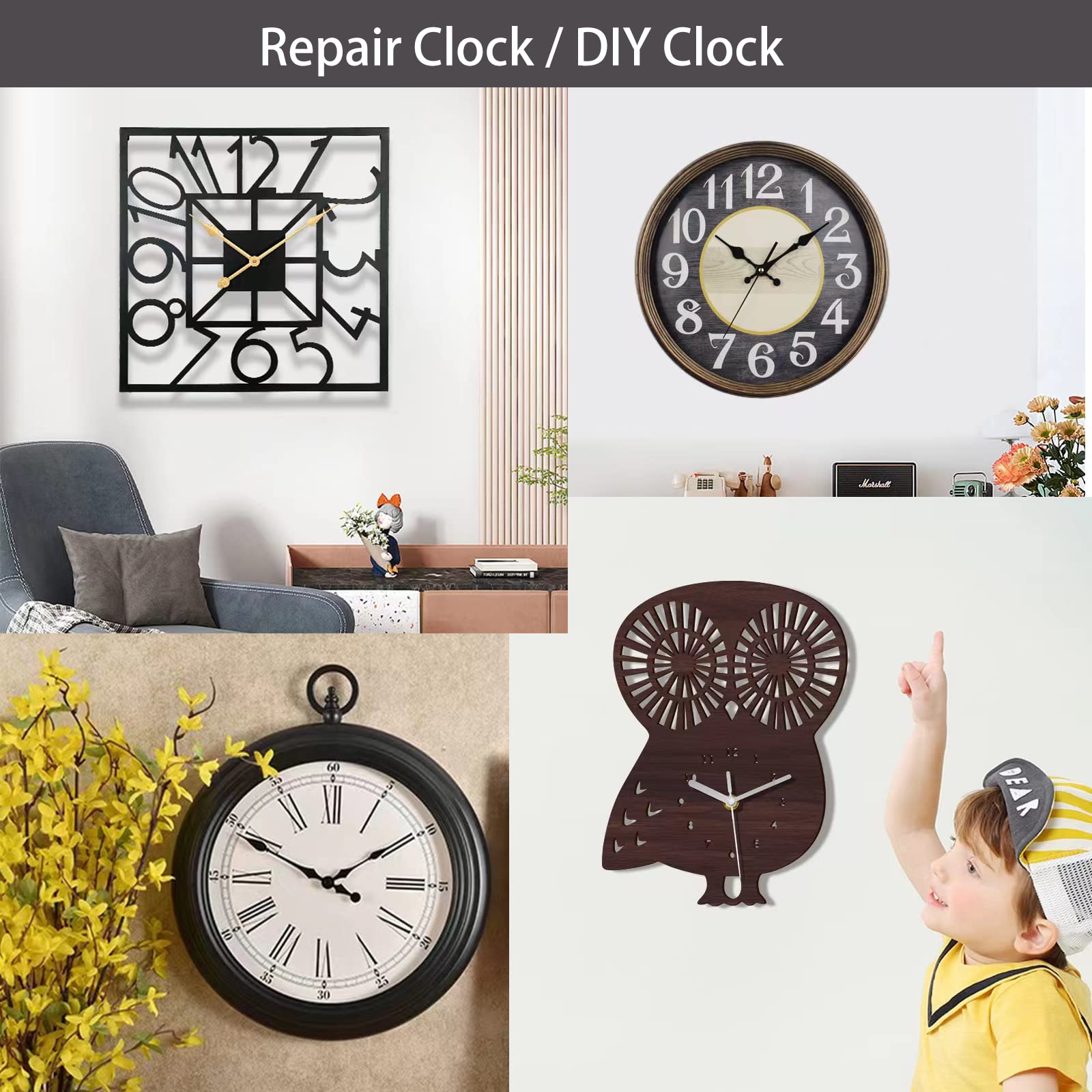 Quartz Clock Movement Replacement - DIY Battery Operated Clock Mechanism (5/16