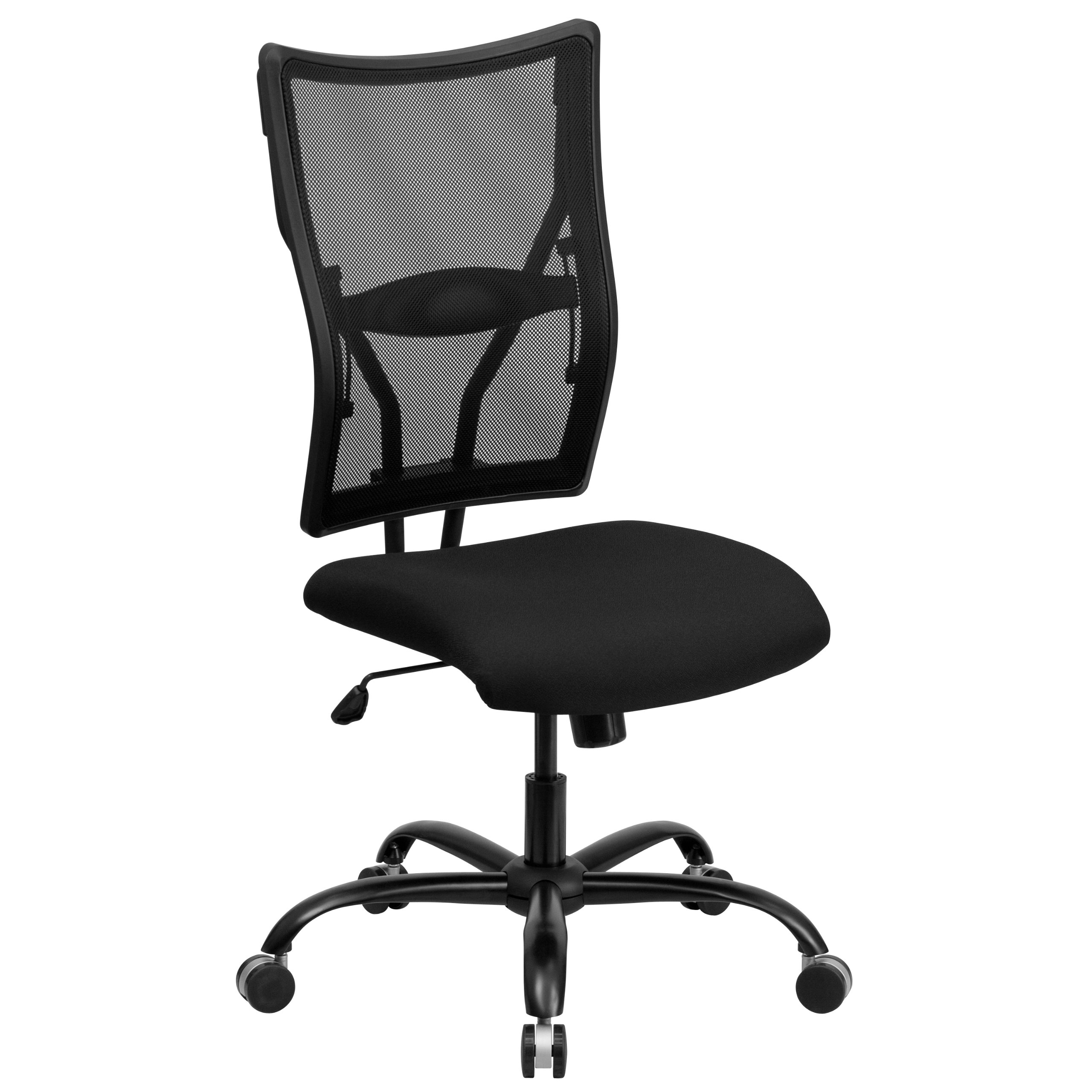 400 lb. Heavy Duty Big & Tall Black Mesh Executive Swivel Ergonomic Office Chair with Lumbar Support - Perfect for Home Office, Conference Rooms & Long Work Sessions