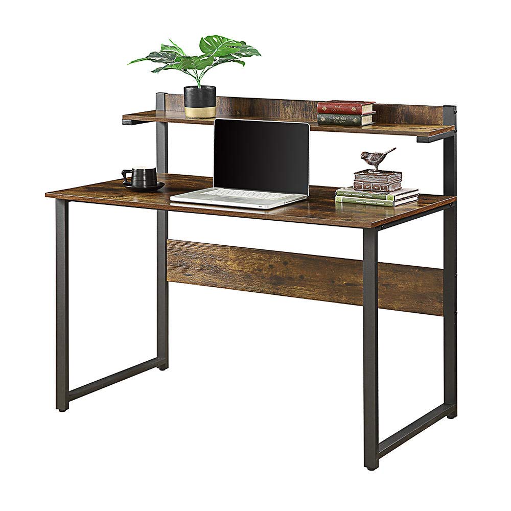 Modern Home Office Desk with Storage Shelf - Study & Workspace Solution