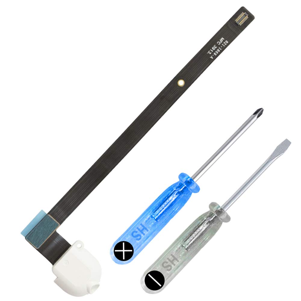 MMOBIEL Replacement Headphone Jack Flex Cable for iPad Air 5th/6th Gen 9.7 Inch - White with Repair Tools | Audio Port Connector Fix for DIY iPad Repair & Maintenance
