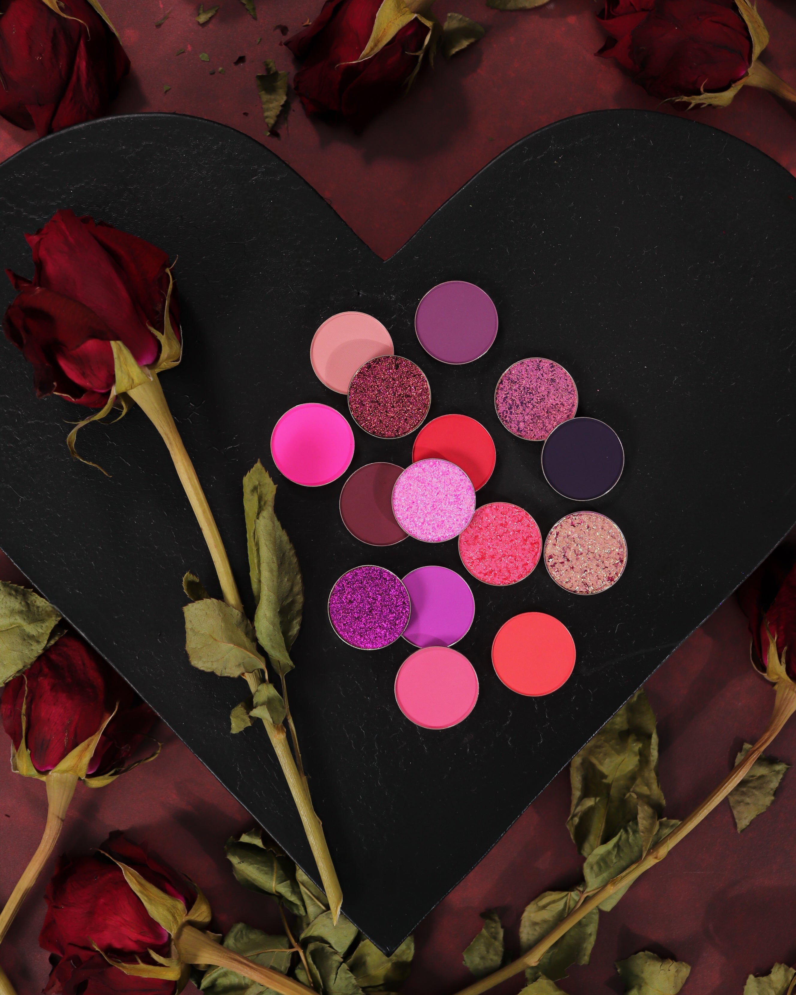 Dead Roses Eyeshadow Palette - 18 Matte & Shimmer Shades, Vegan & Cruelty-Free Makeup for Everyday & Party Looks | Perfect for Bridal, Halloween & Special Occasion Makeup