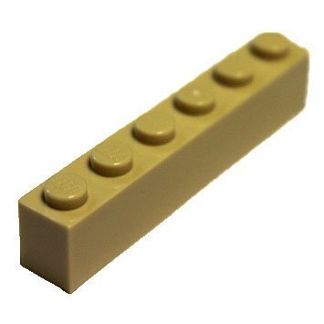 LEGO Tan (Brick Yellow) 1x6 Bricks - Pack of 100 Pieces for Building & DIY Projects | Perfect for LEGO Creations, Home Decor & Educational Activities