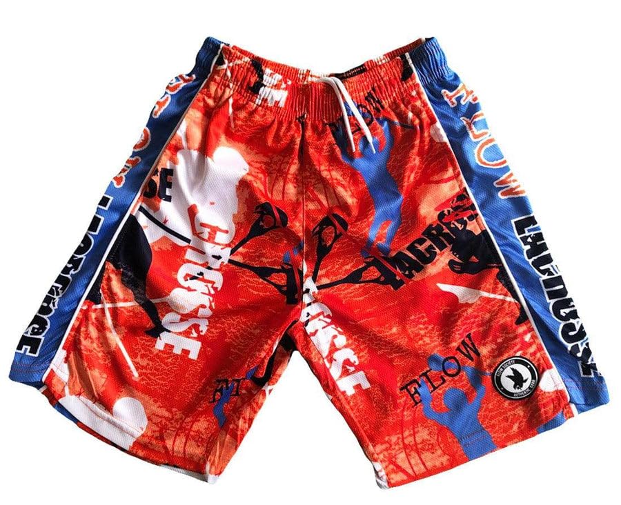 Flow Society Boys Lacrosse Shorts - Breathable Athletic Shorts for Youth LAX Players | Lightweight & Durable Kids Sports Shorts for Training & Games | Perfect for Lacrosse Practice, Gym Workouts & Outdoor Activities