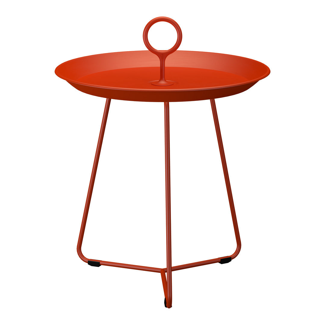 Sturdy Eyelet Outdoor Tray Table - Portable Side Table for Patio, Garden, Pool & Camping - Perfect for Drinks, Snacks & Decor