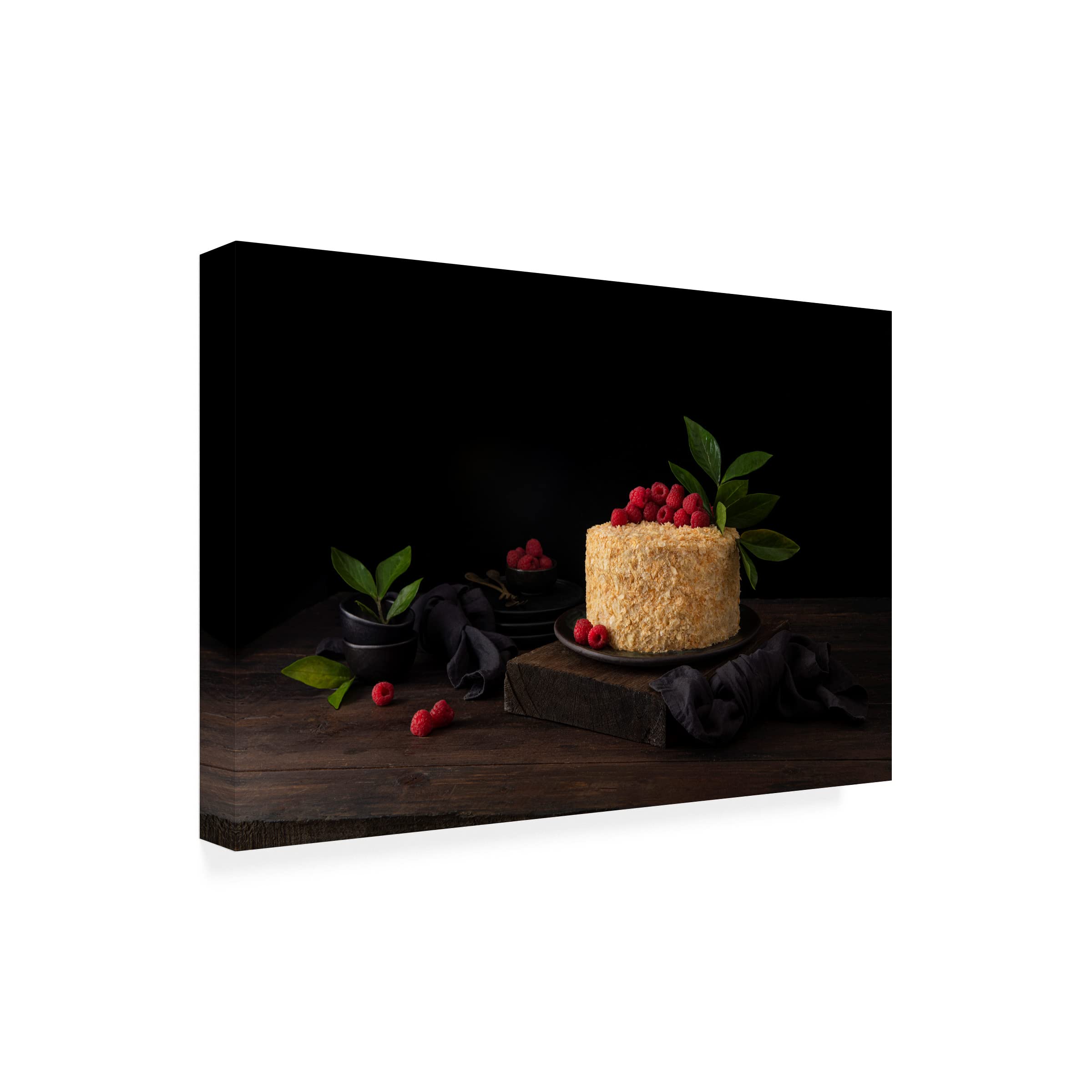 Trademark Fine Art 'Napoleon Cake' Canvas Wall Art Print by Diana Popescu - Perfect for Kitchen Decor, Dining Room Art & Home Decoration