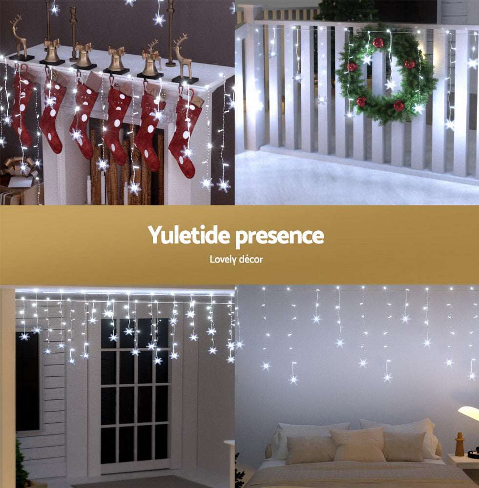 160 LED 6M Solar Christmas Icicle Lights - Outdoor Waterproof Holiday Decor for Roof, Garden, and Patio (Perfect for Winter Celebrations & New Year Decorations)