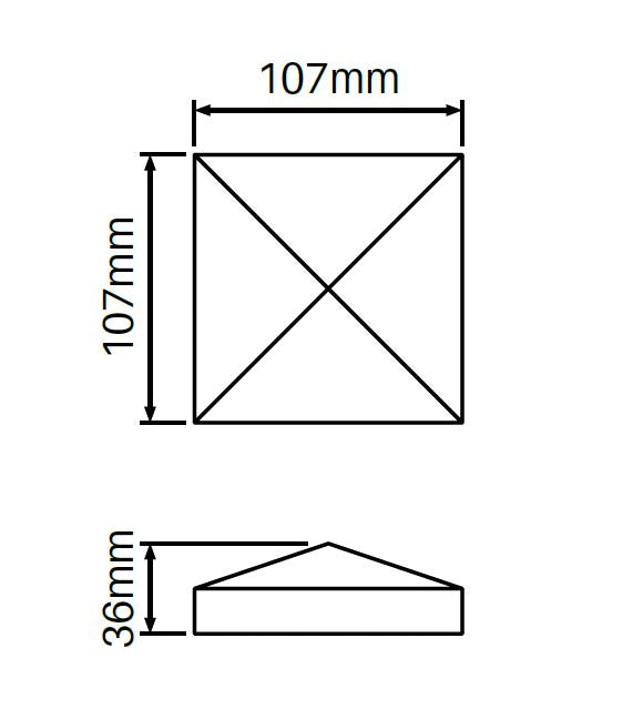 Slim Tapered Cap for Vertical Paling Hamptons Fence Post - Durable Weatherproof Fence Post Topper for Outdoor Privacy Fence Protection & Decoration