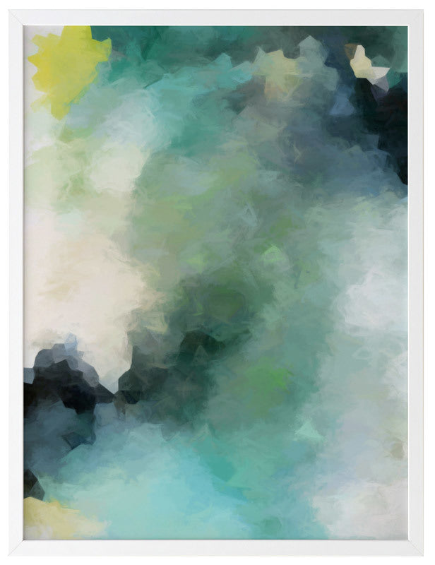 Down by the Mangroves Framed Wall Art Print - Coastal Landscape Painting for Beach House Decor, Living Room & Office