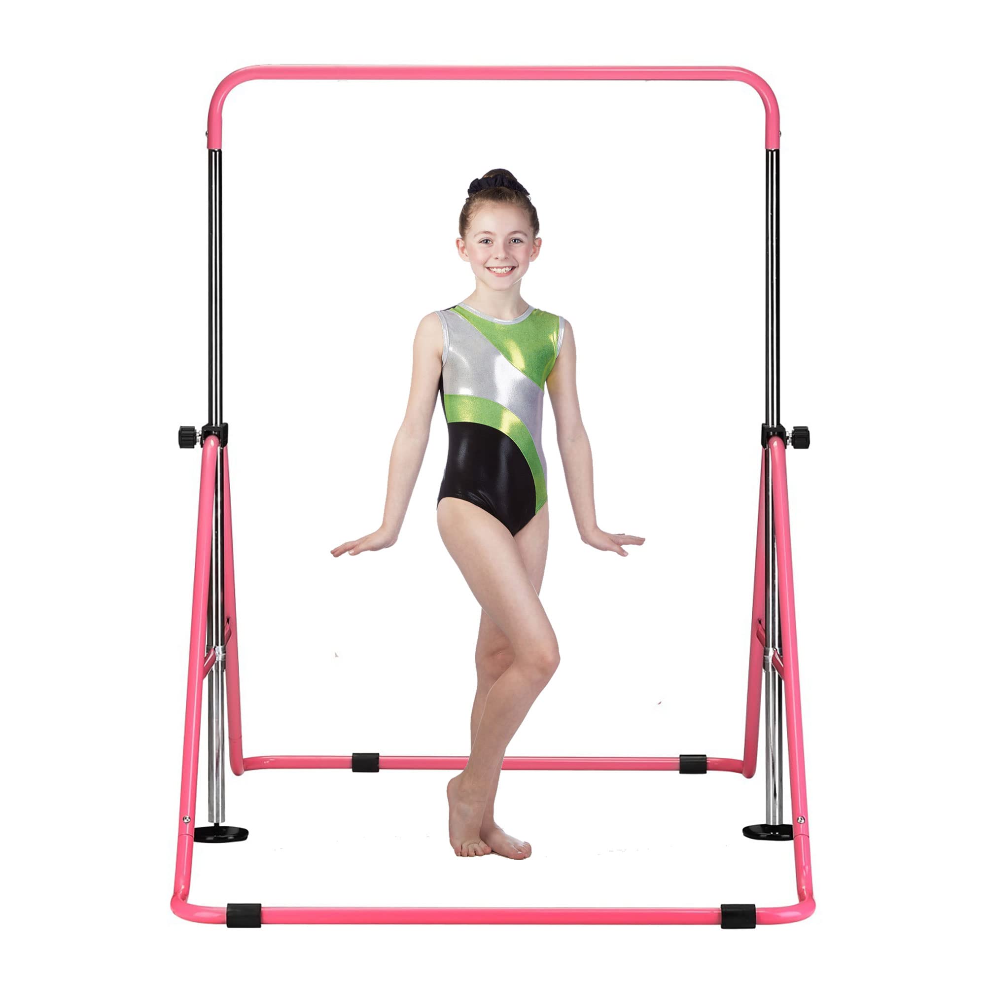 Adjustable Kids Gymnastics Bar - Junior Training & Monkey Bars for Home Play